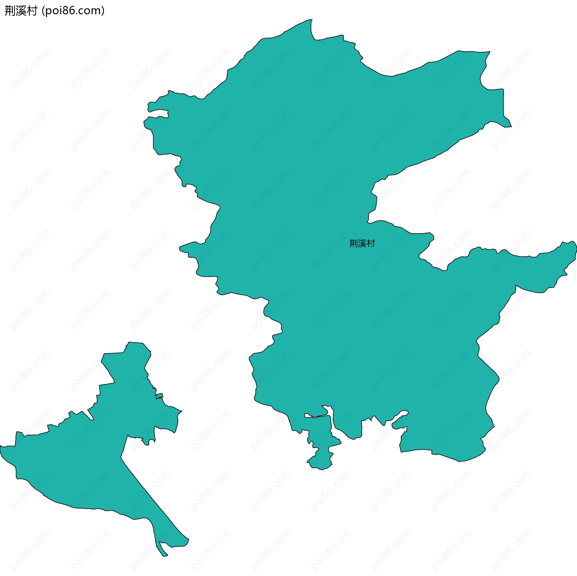 荆溪村边界地图