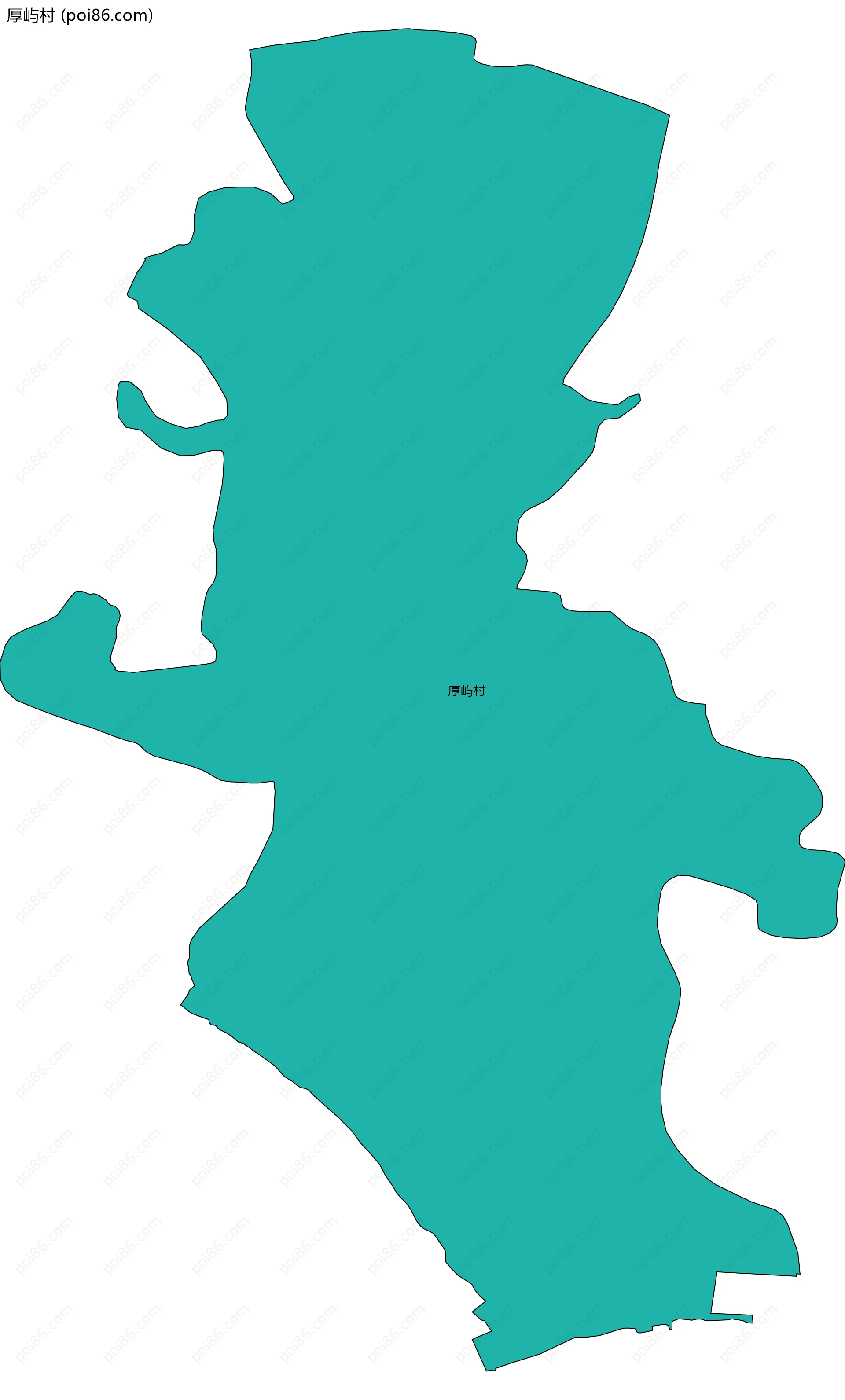 厚屿村边界地图