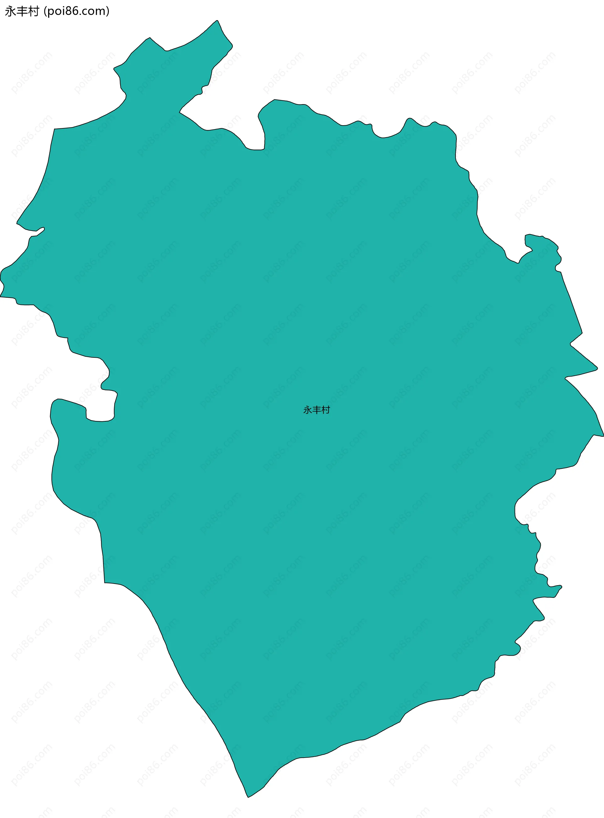 永丰村边界地图