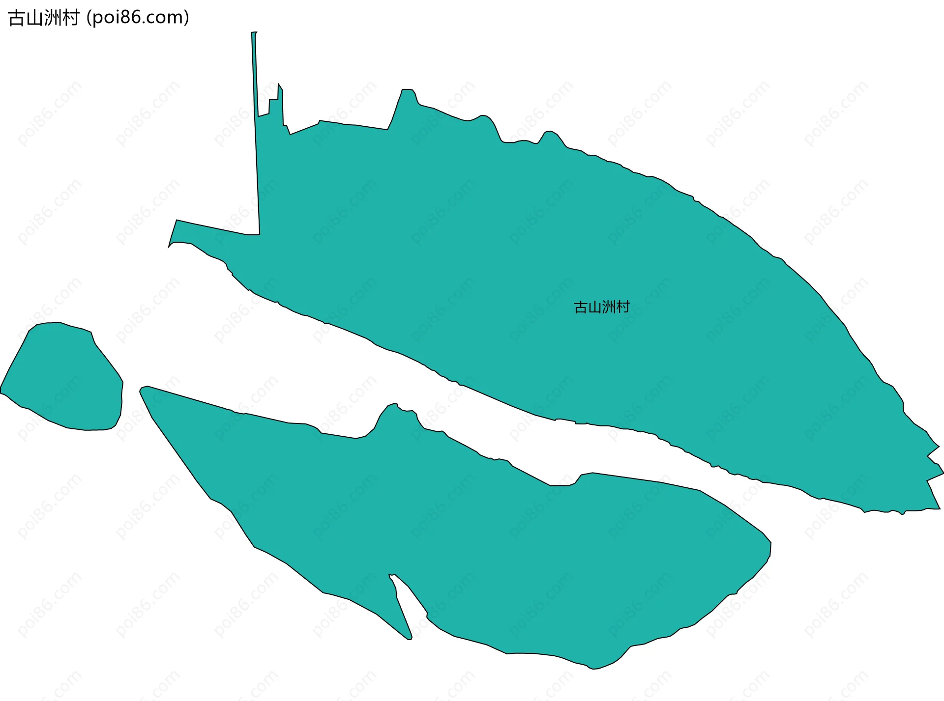 古山洲村边界地图