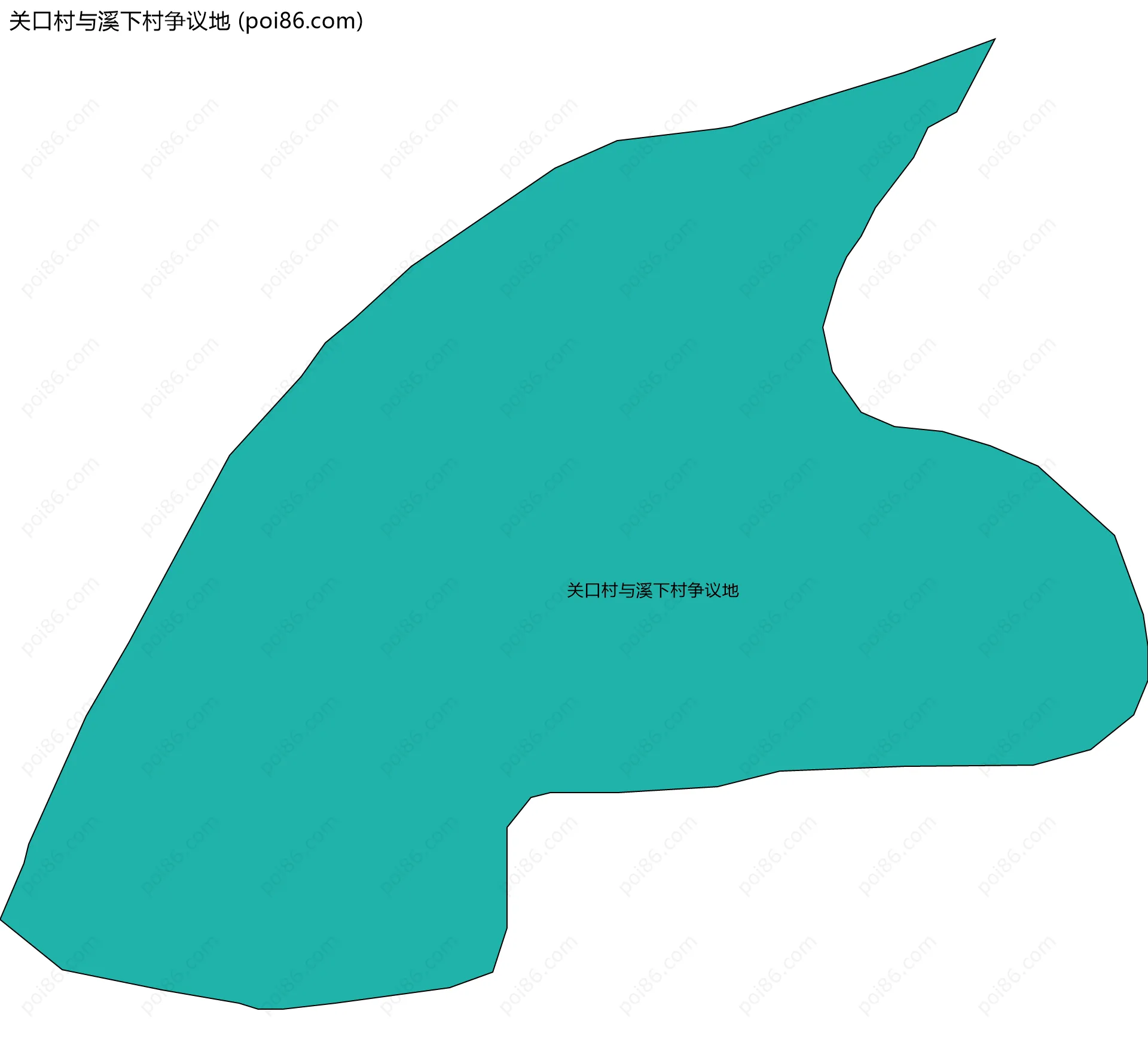 关口村与溪下村争议地边界地图