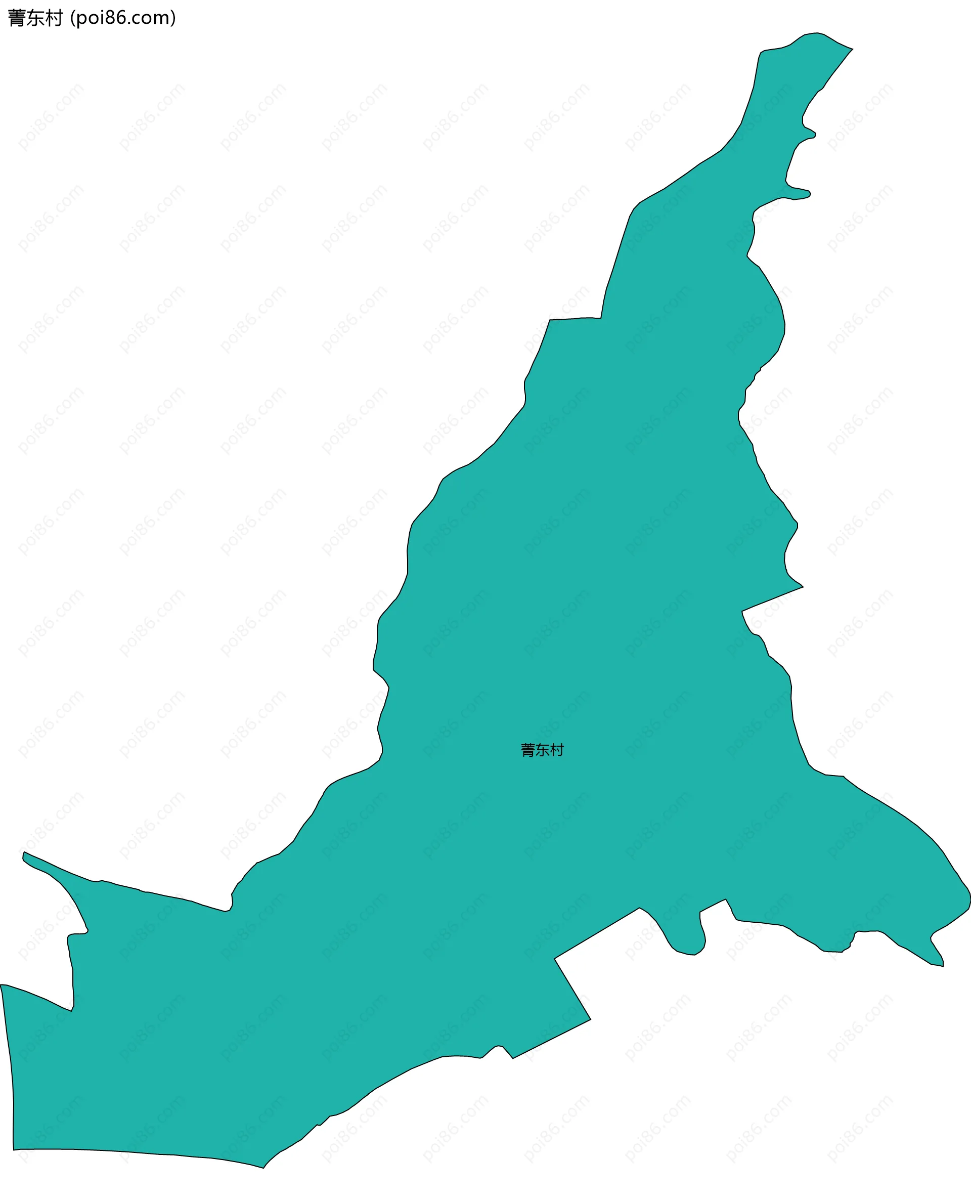 菁东村边界地图