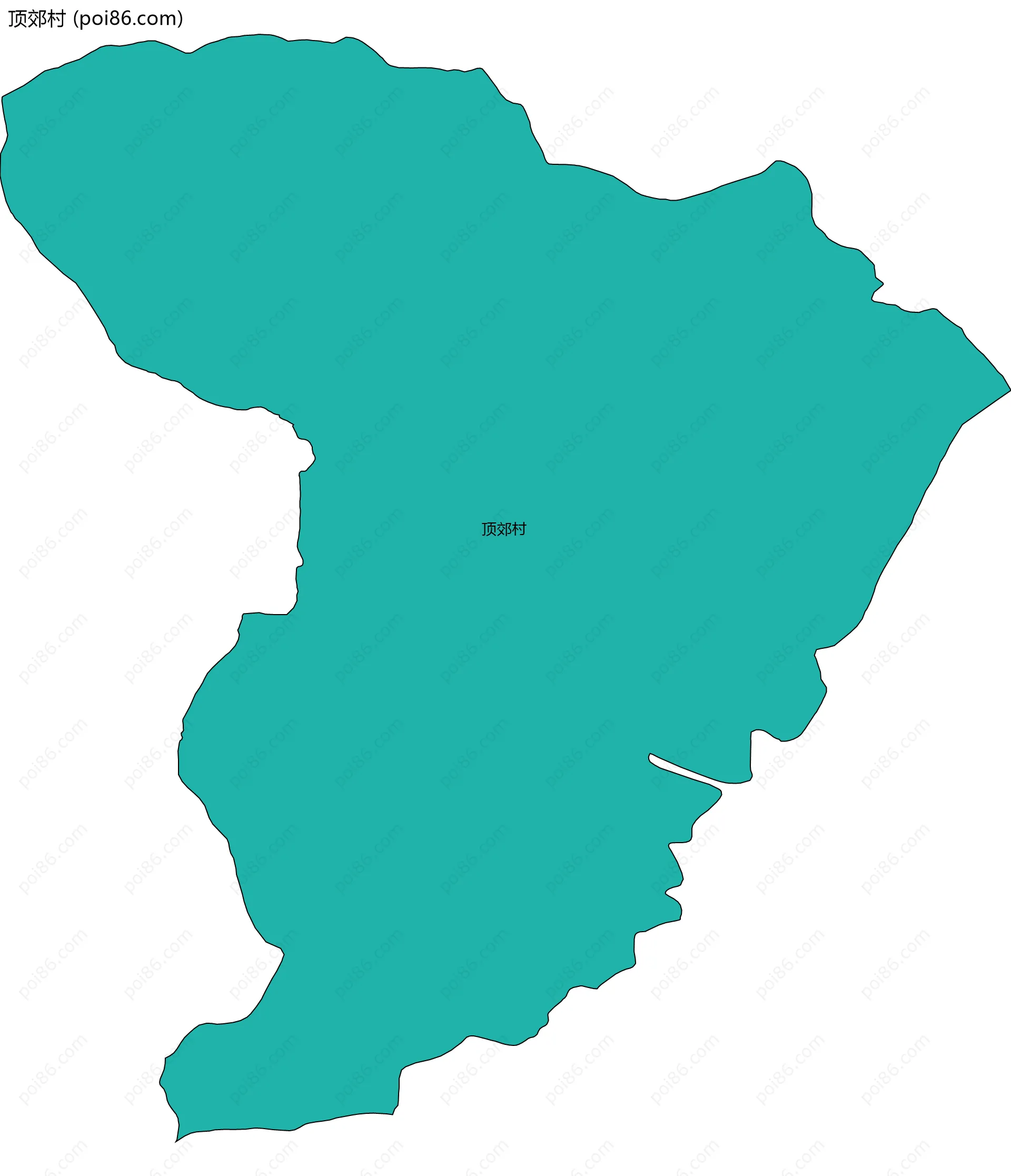 顶郊村边界地图