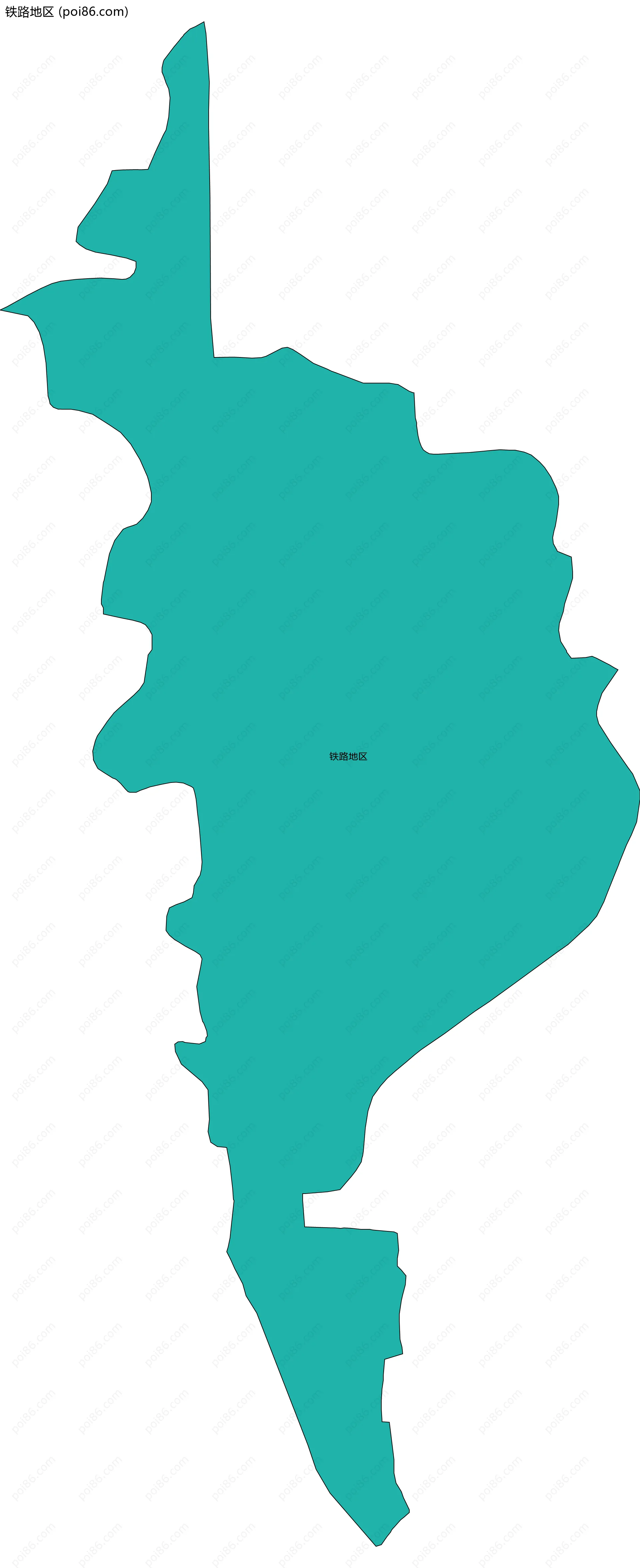 铁路地区边界地图