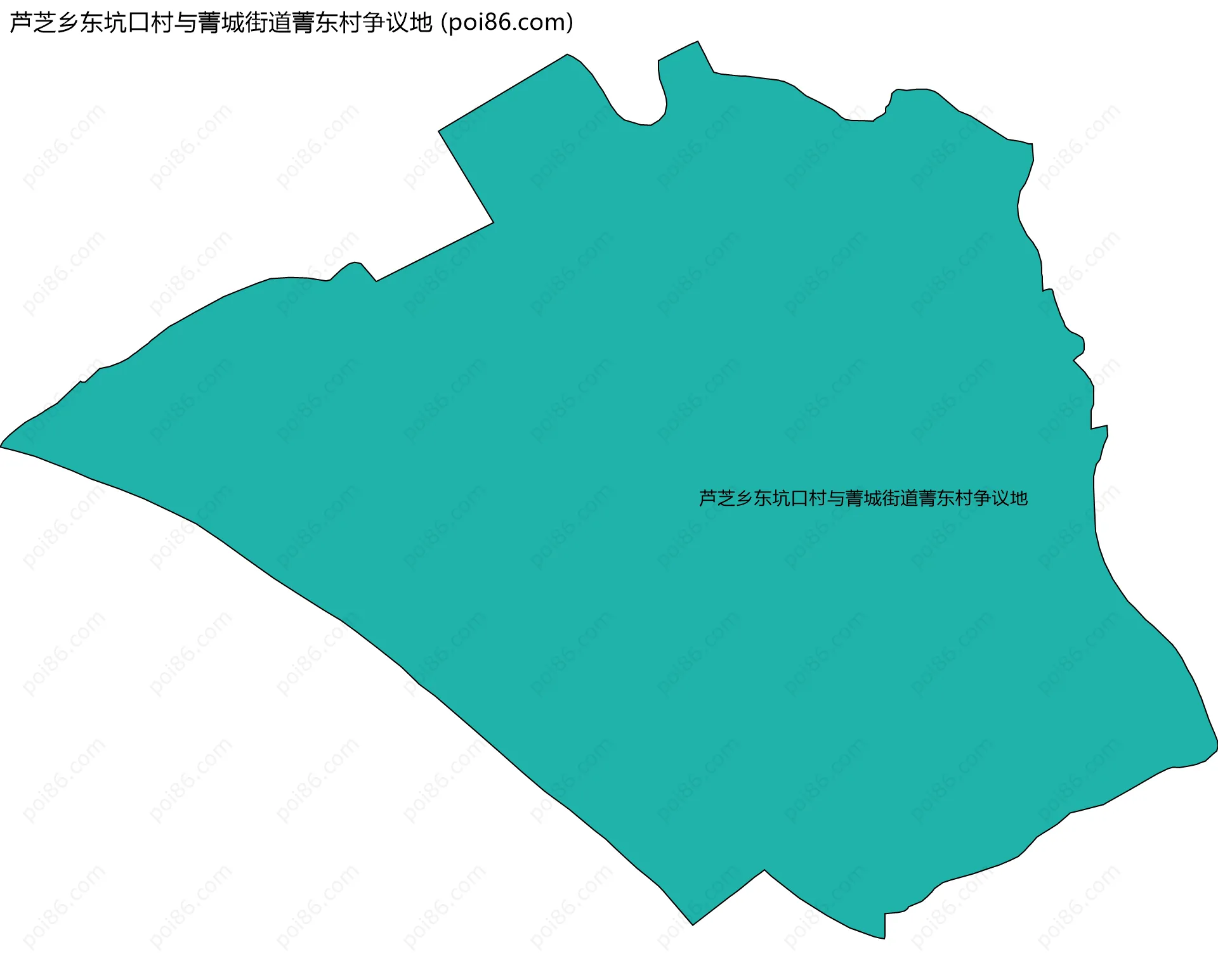 芦芝乡东坑口村与菁城街道菁东村争议地边界地图