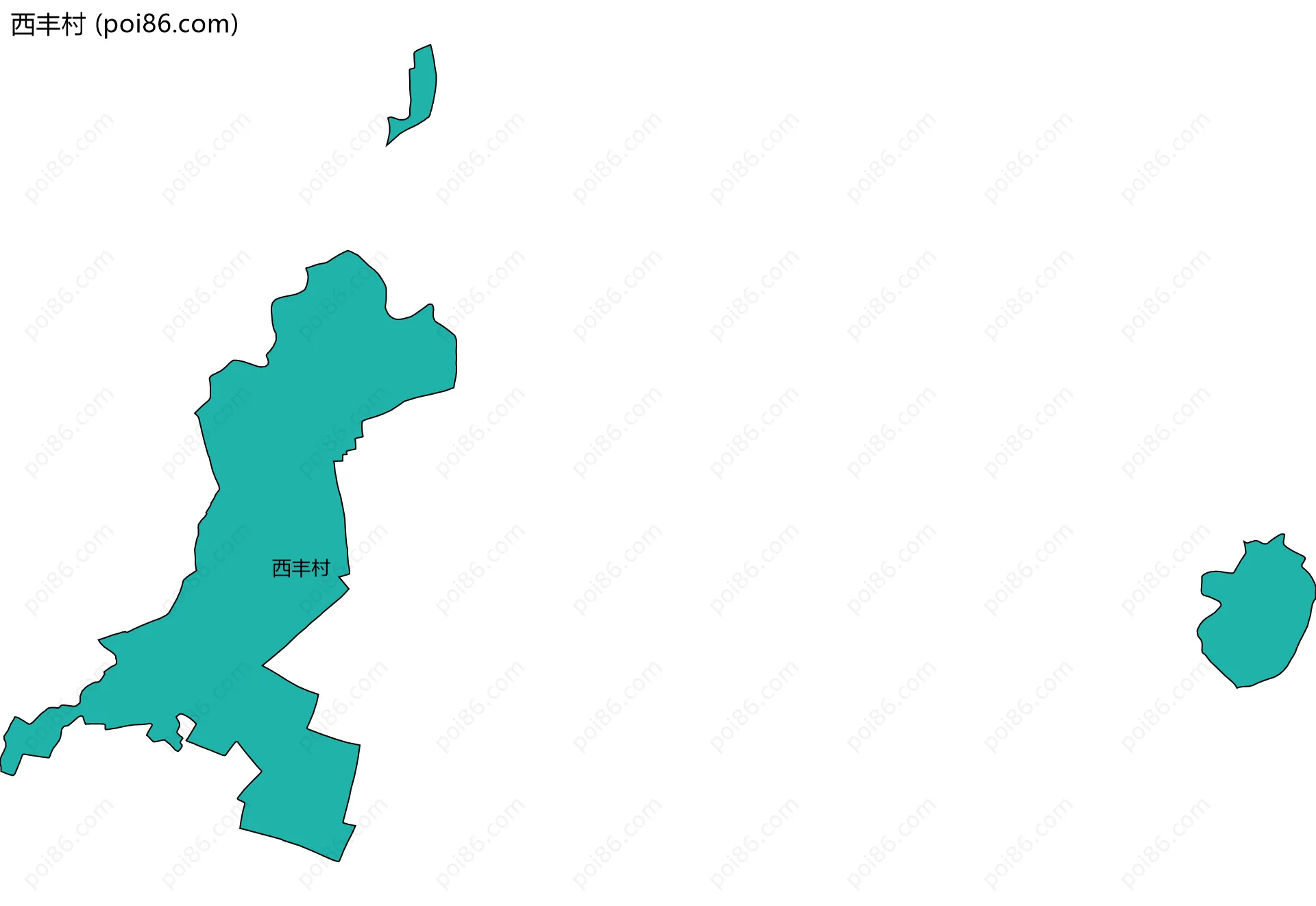 西丰村边界地图