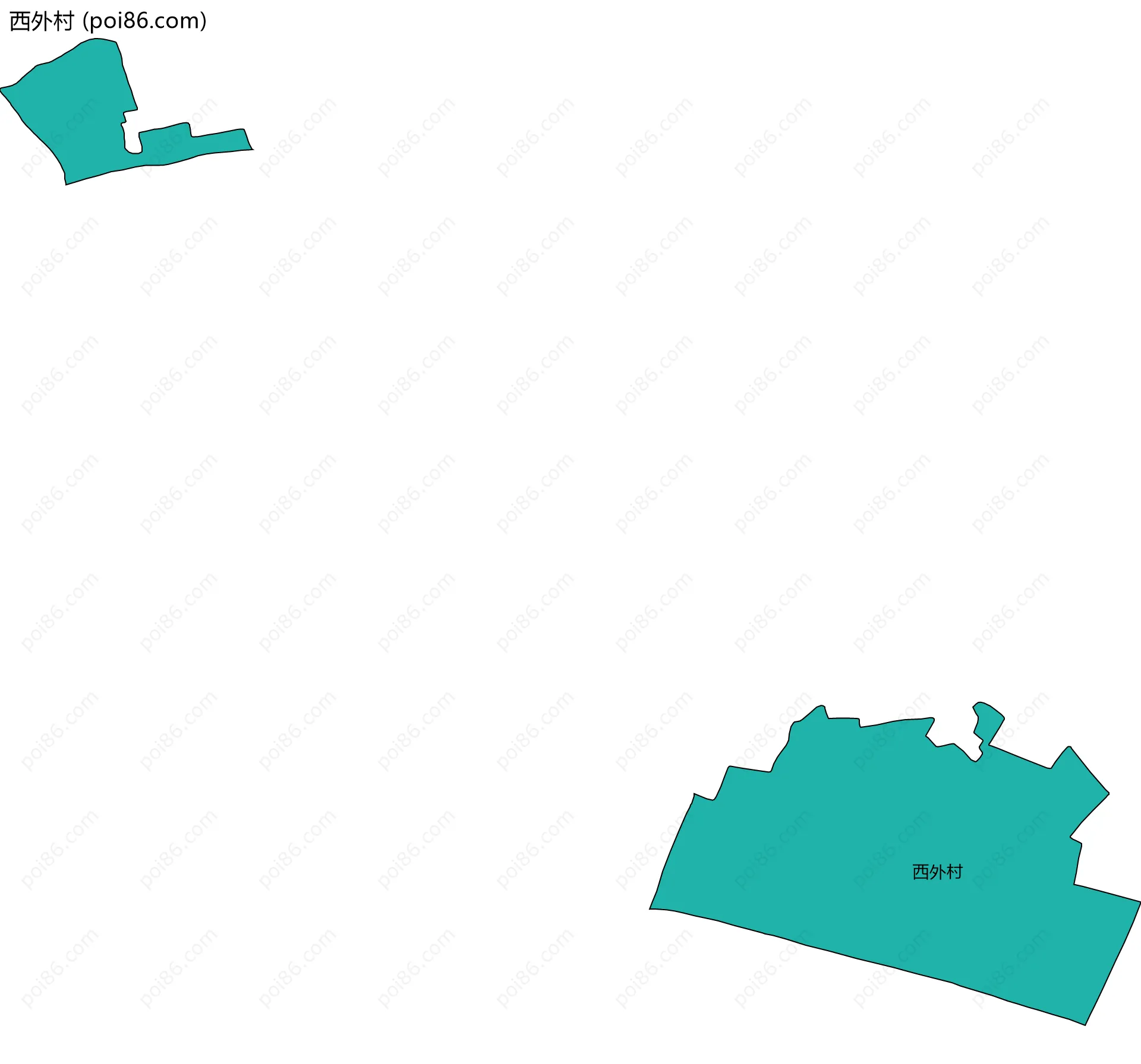西外村边界地图