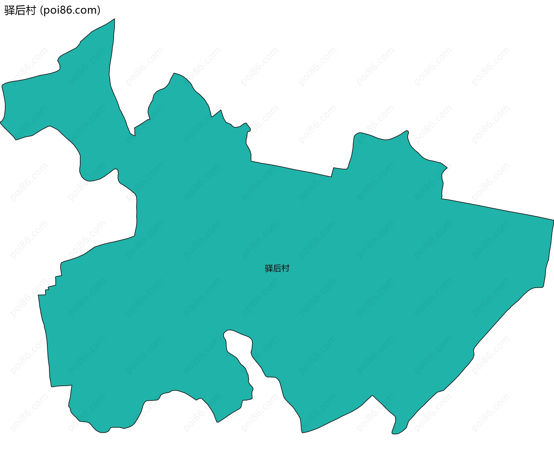 驿后村边界地图