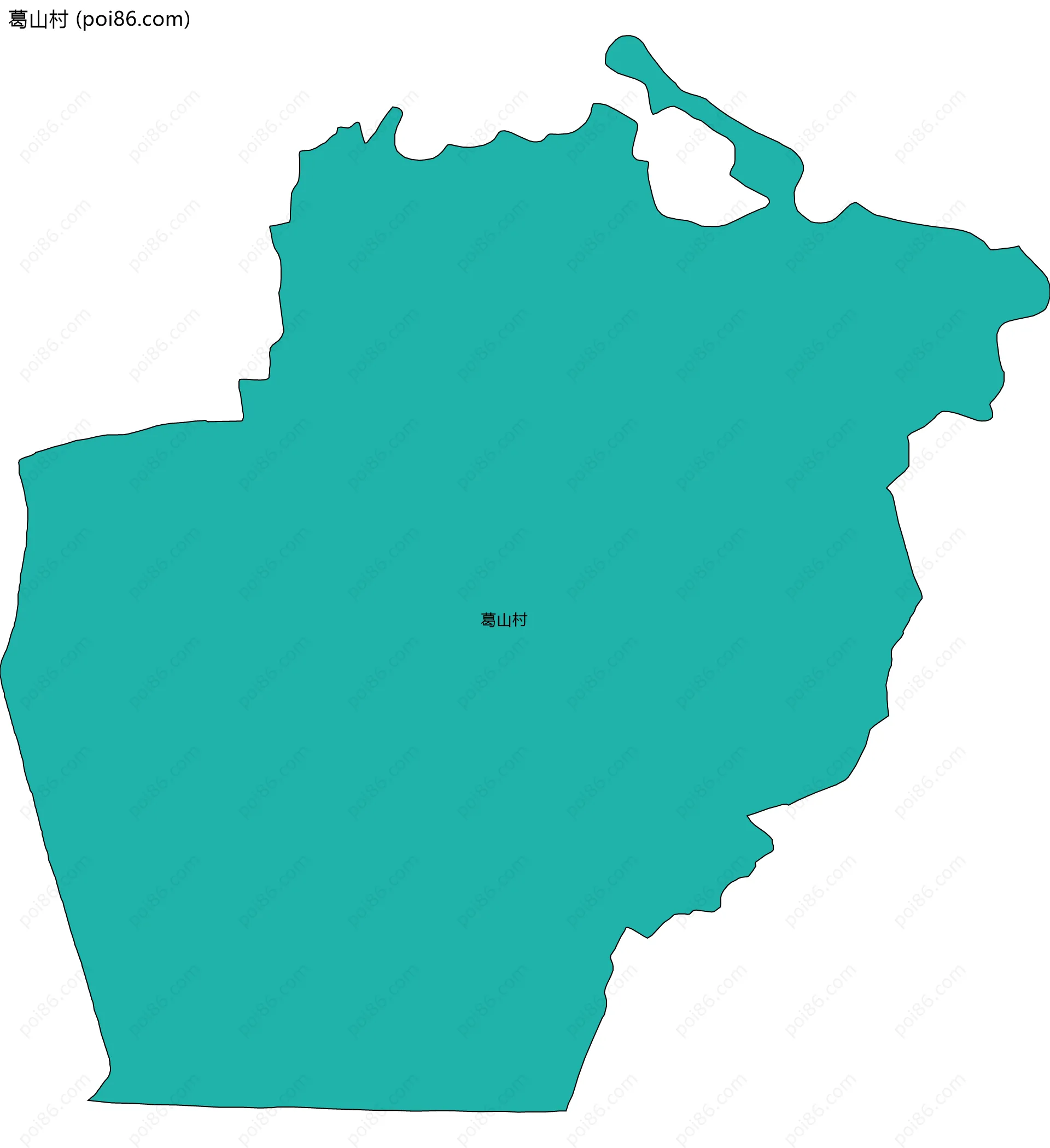 葛山村边界地图