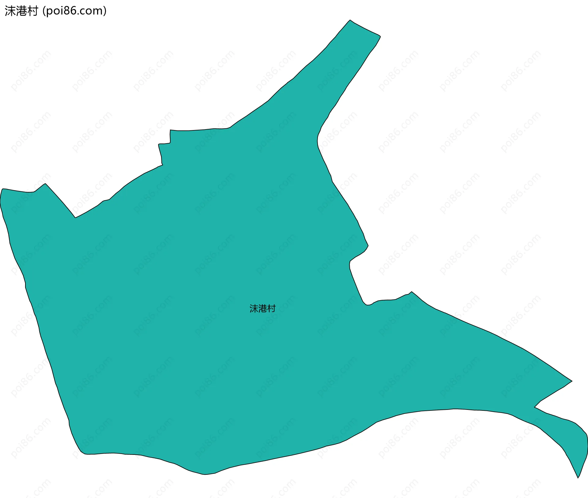 沫港村边界地图