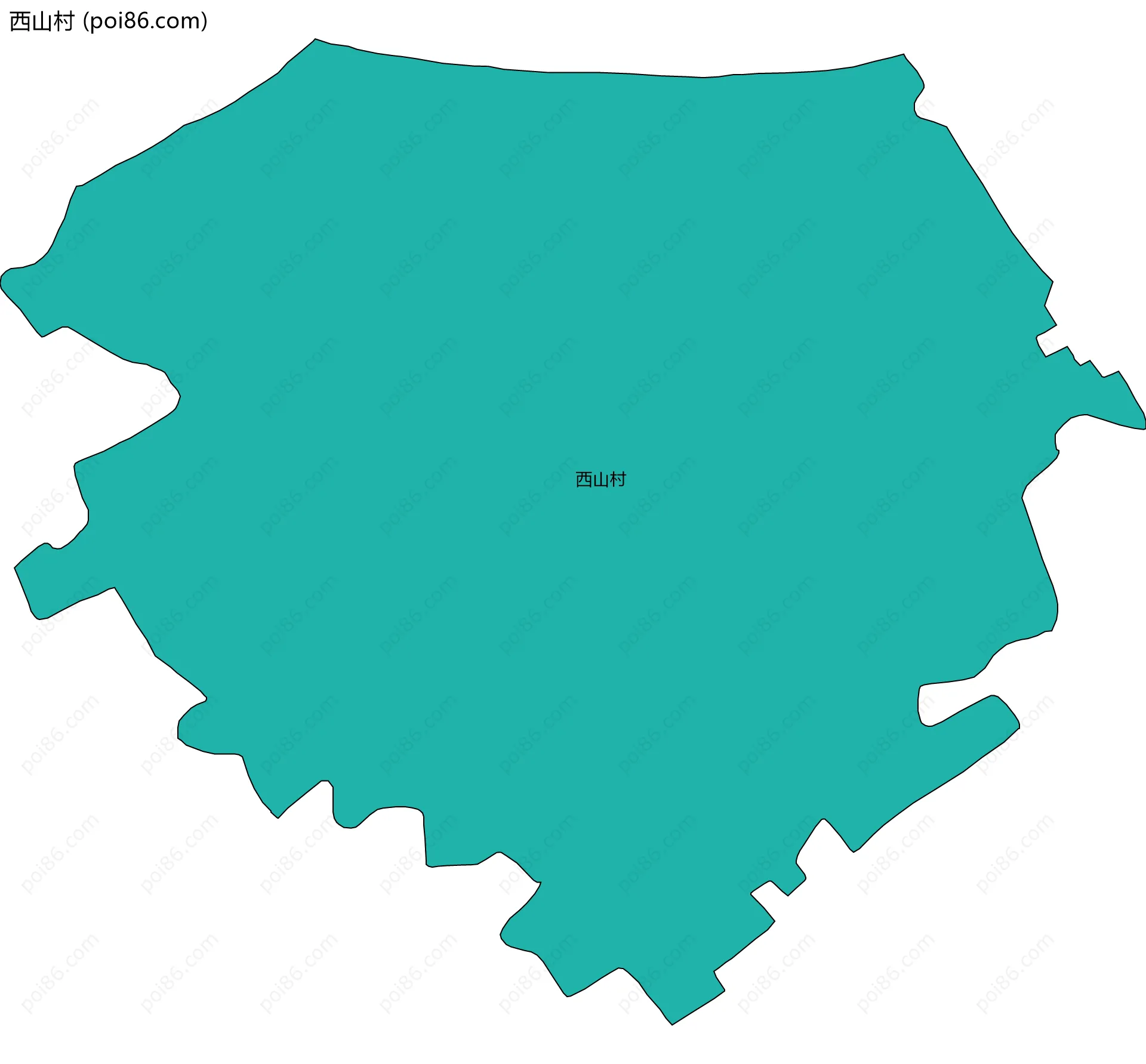 西山村边界地图