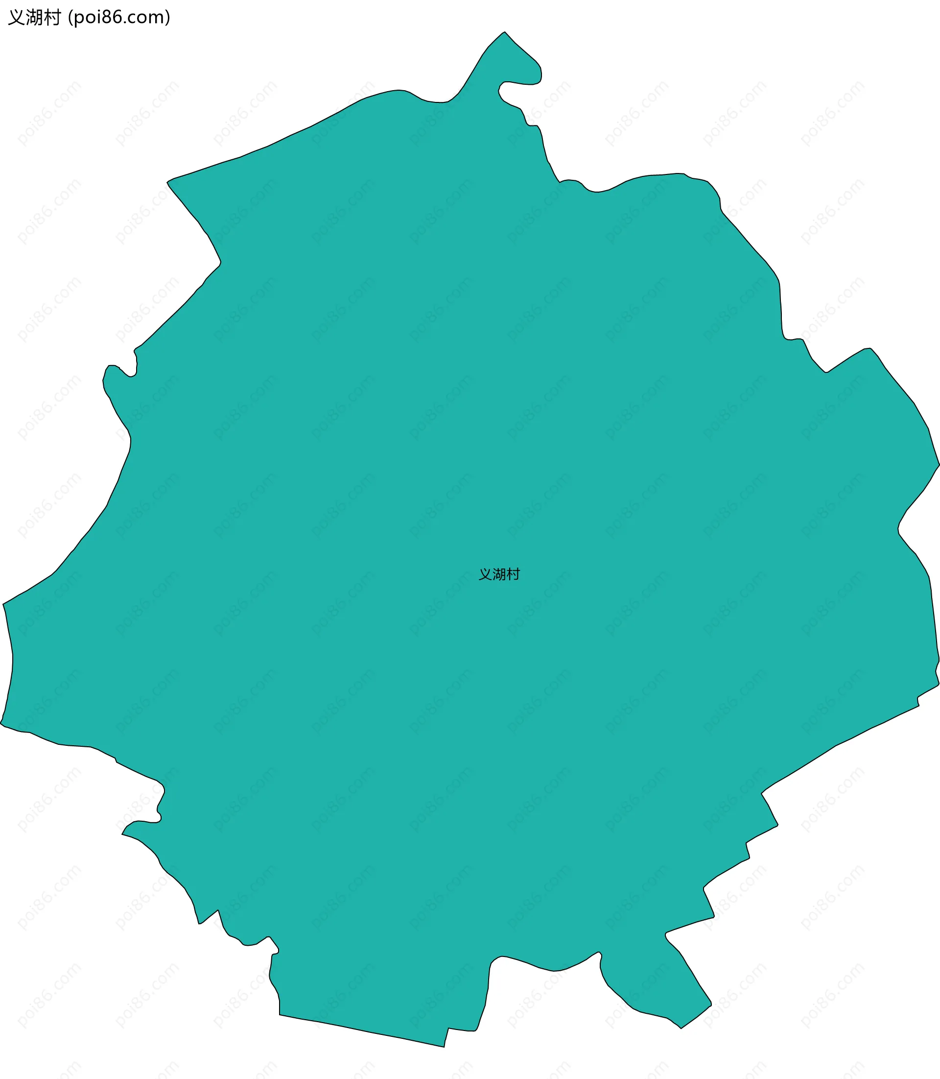 义湖村边界地图