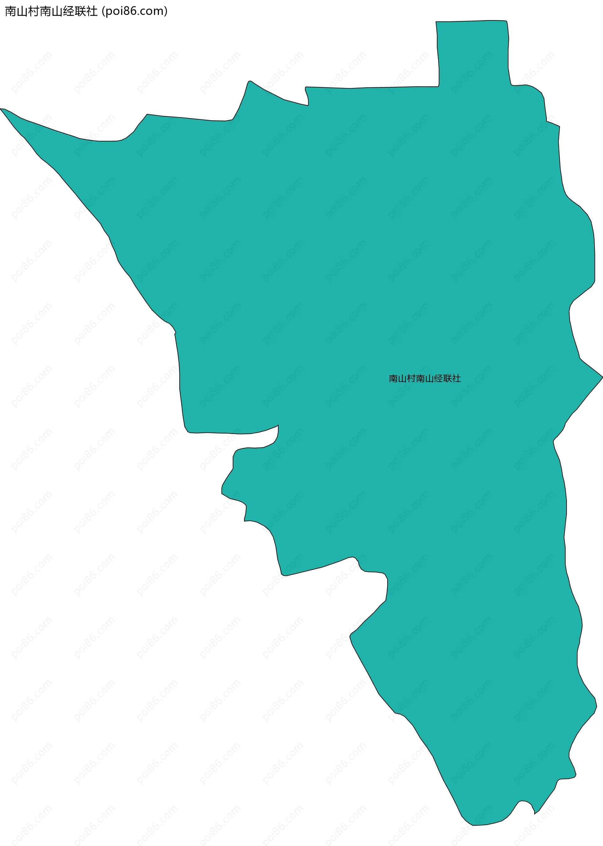 南山村南山经联社边界地图