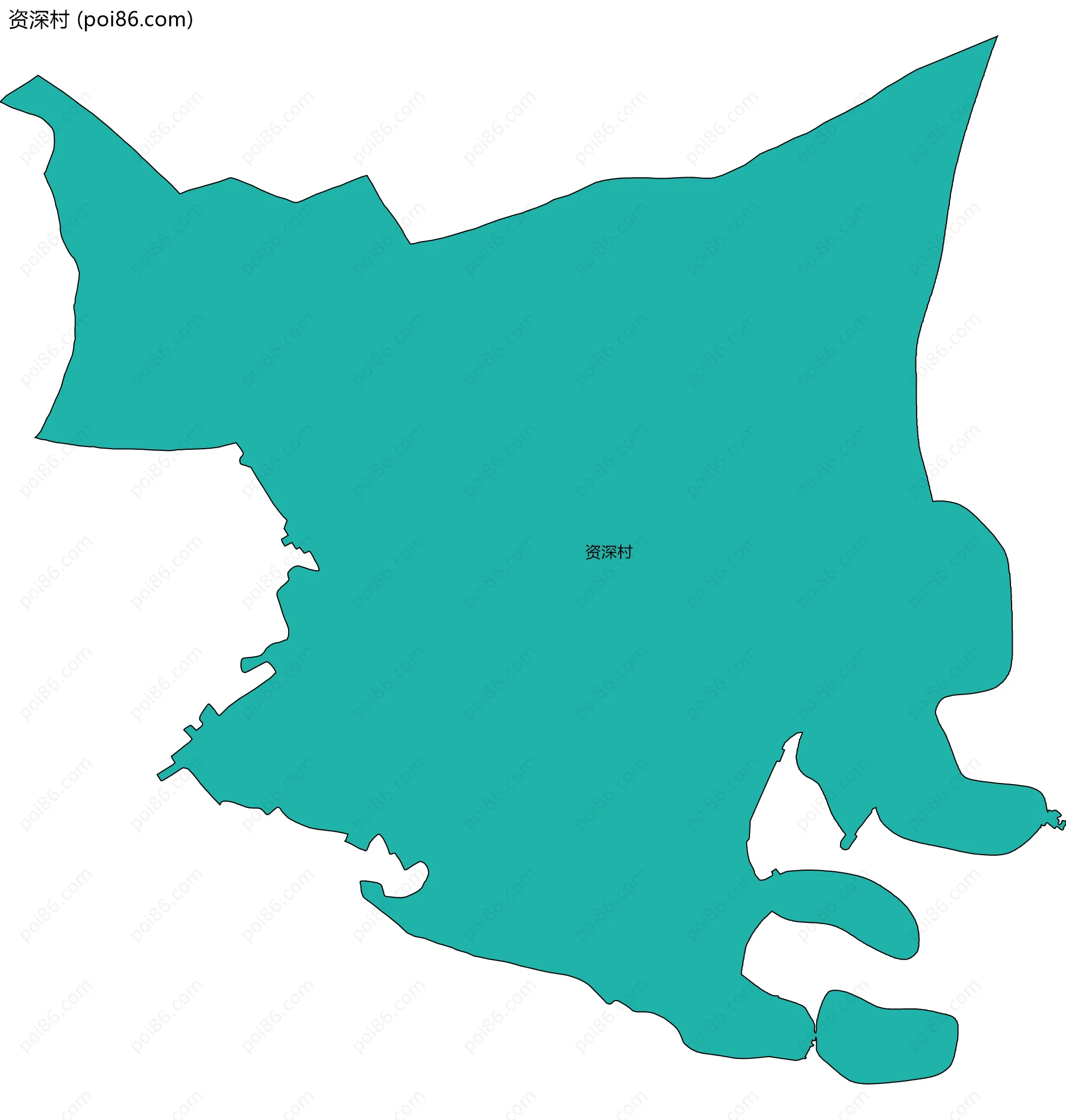 资深村边界地图