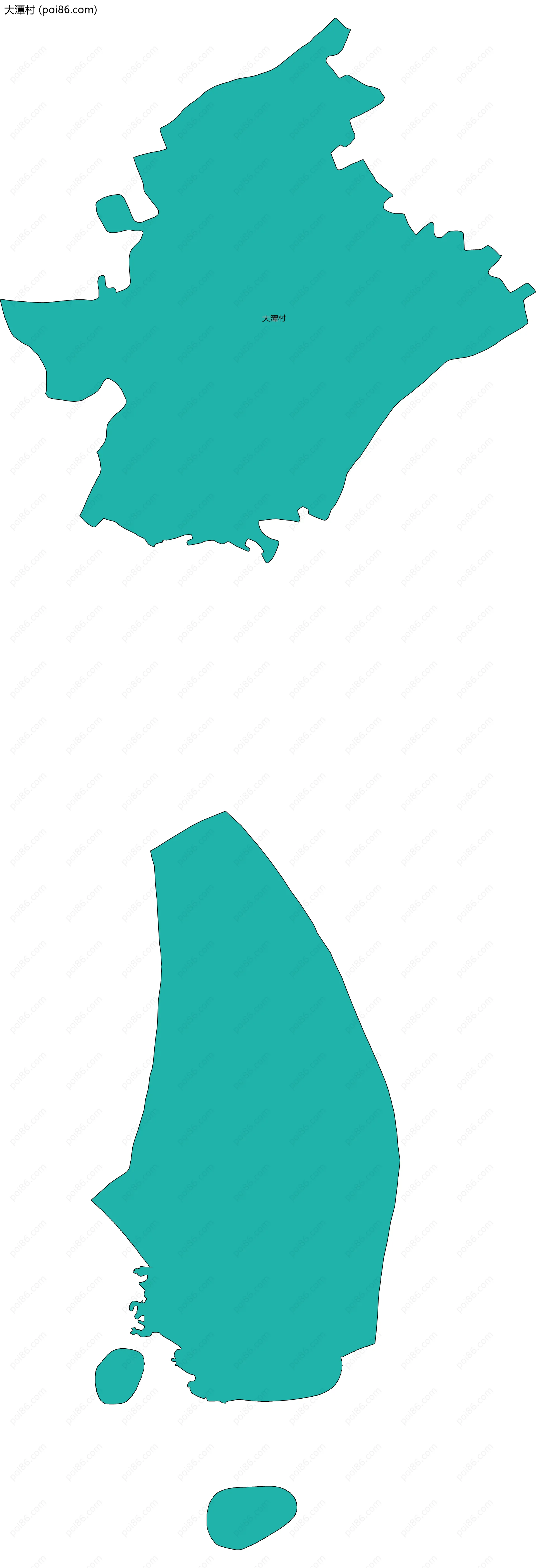 大潭村边界地图