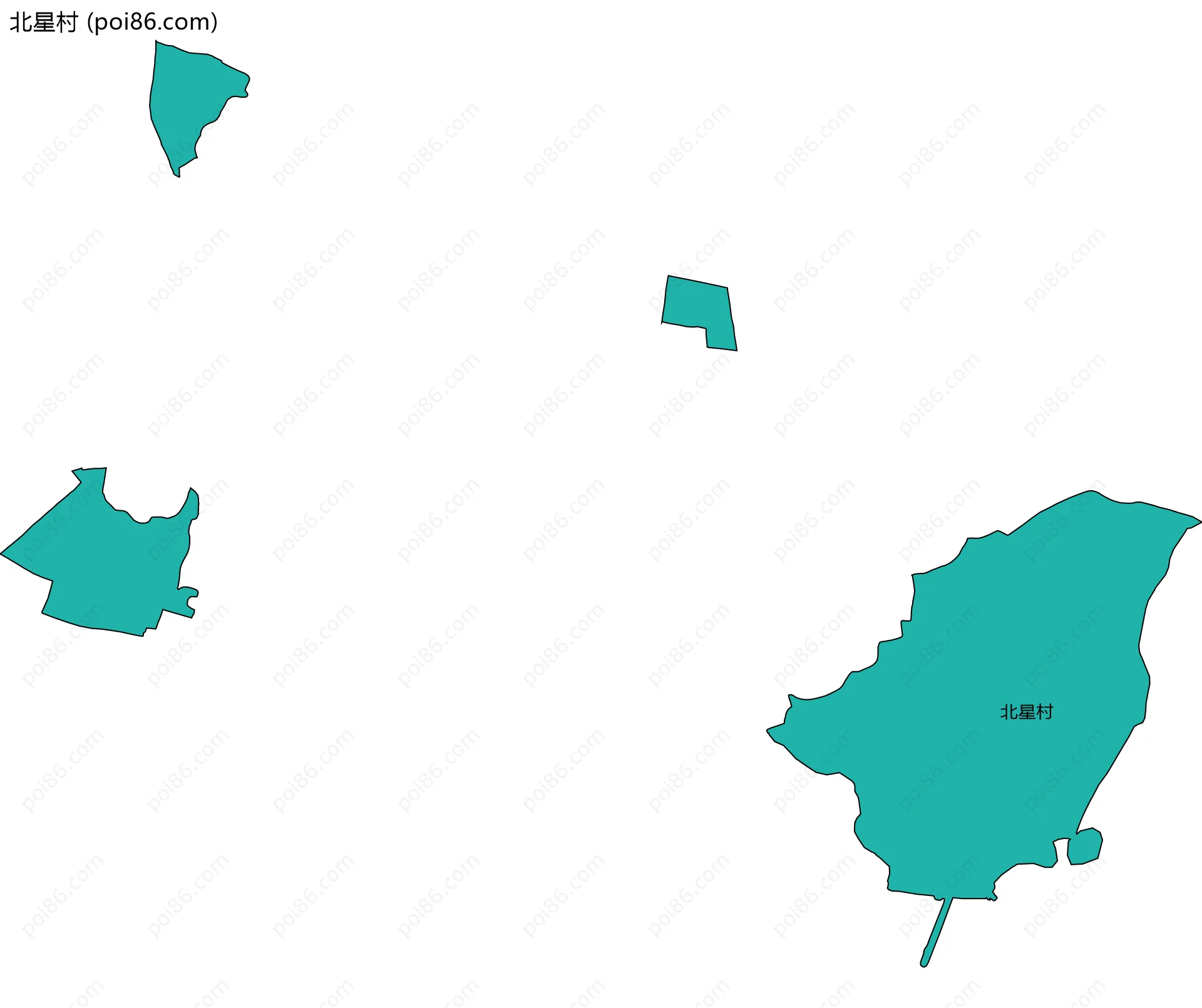 北星村边界地图