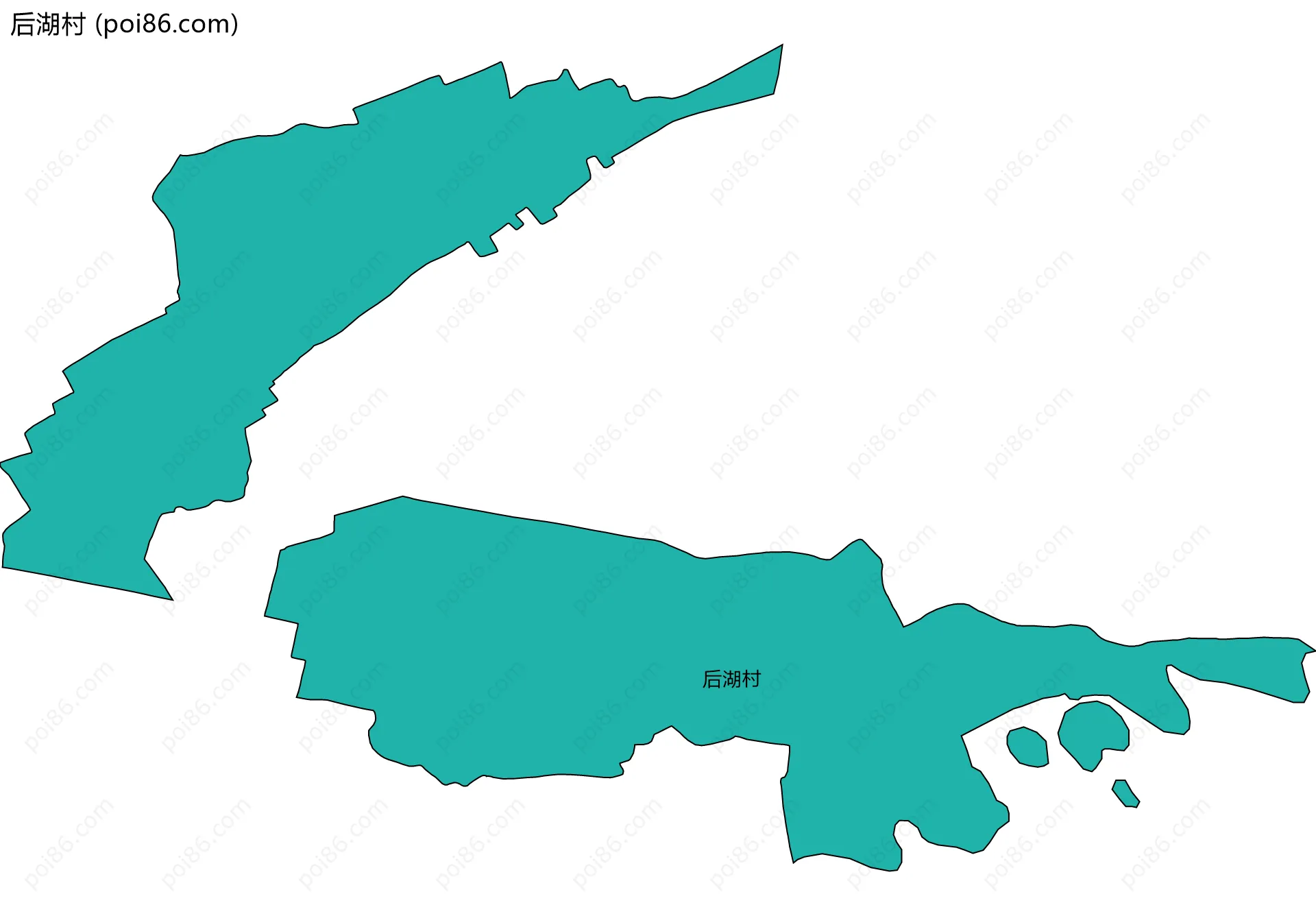 后湖村边界地图