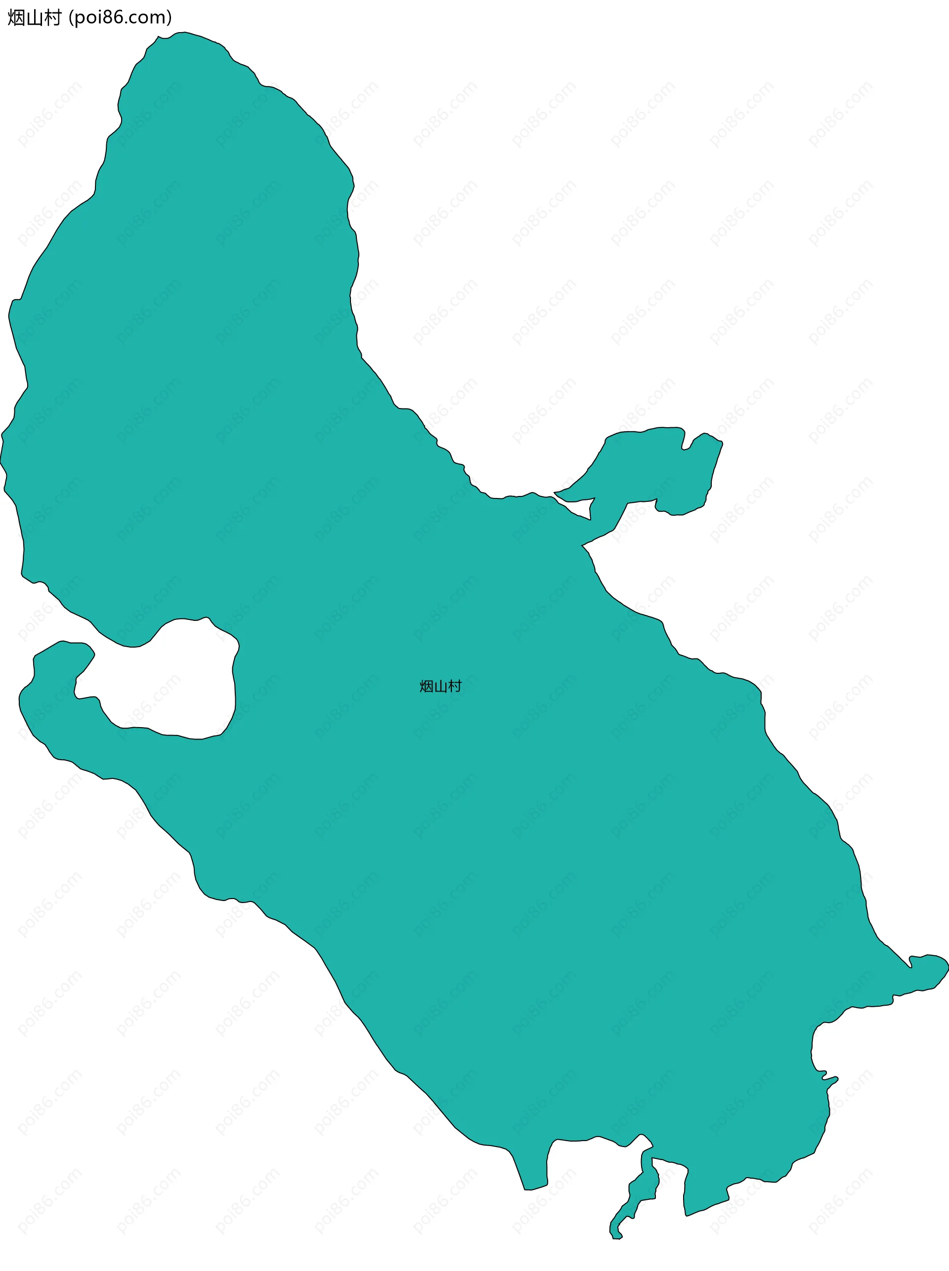 烟山村边界地图