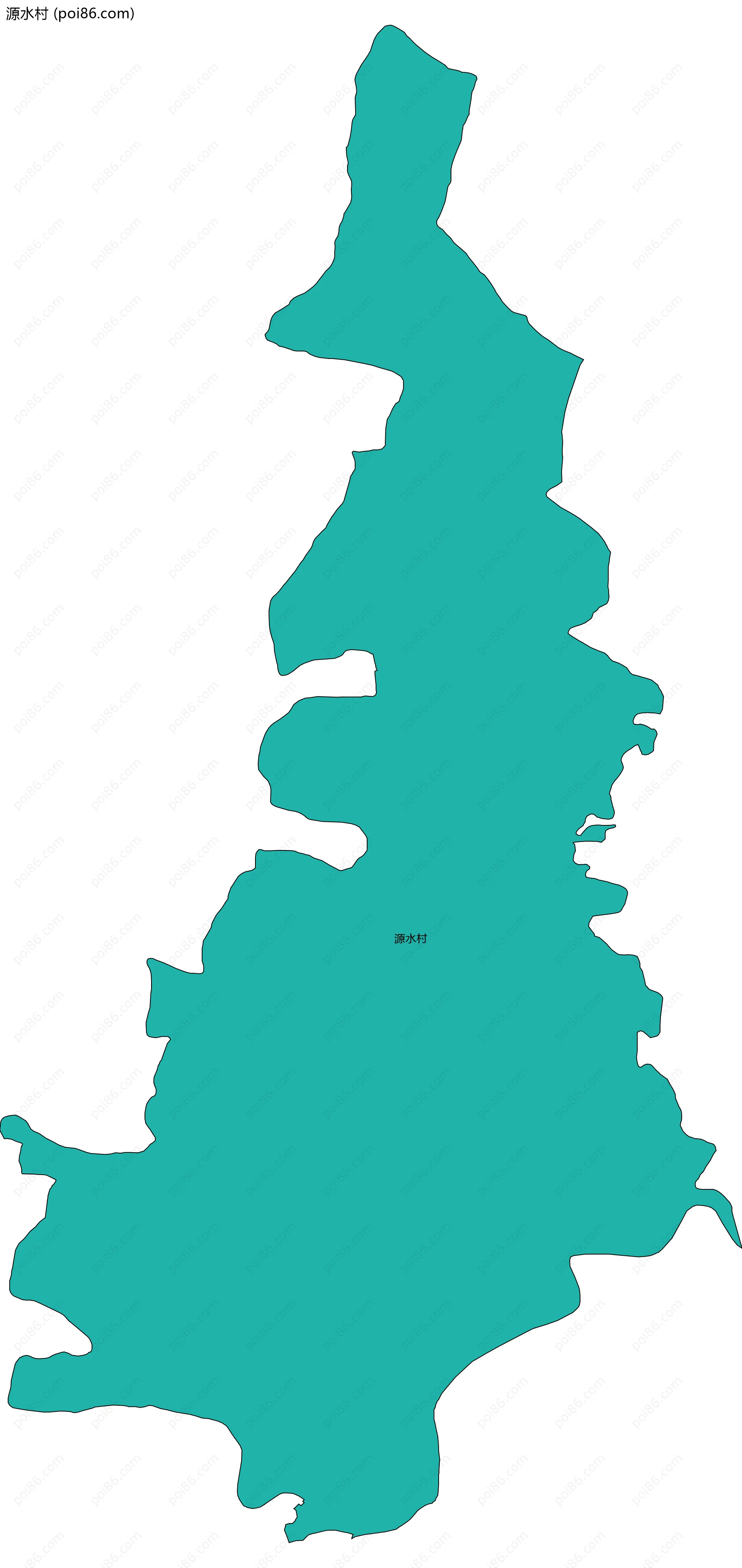 源水村边界地图