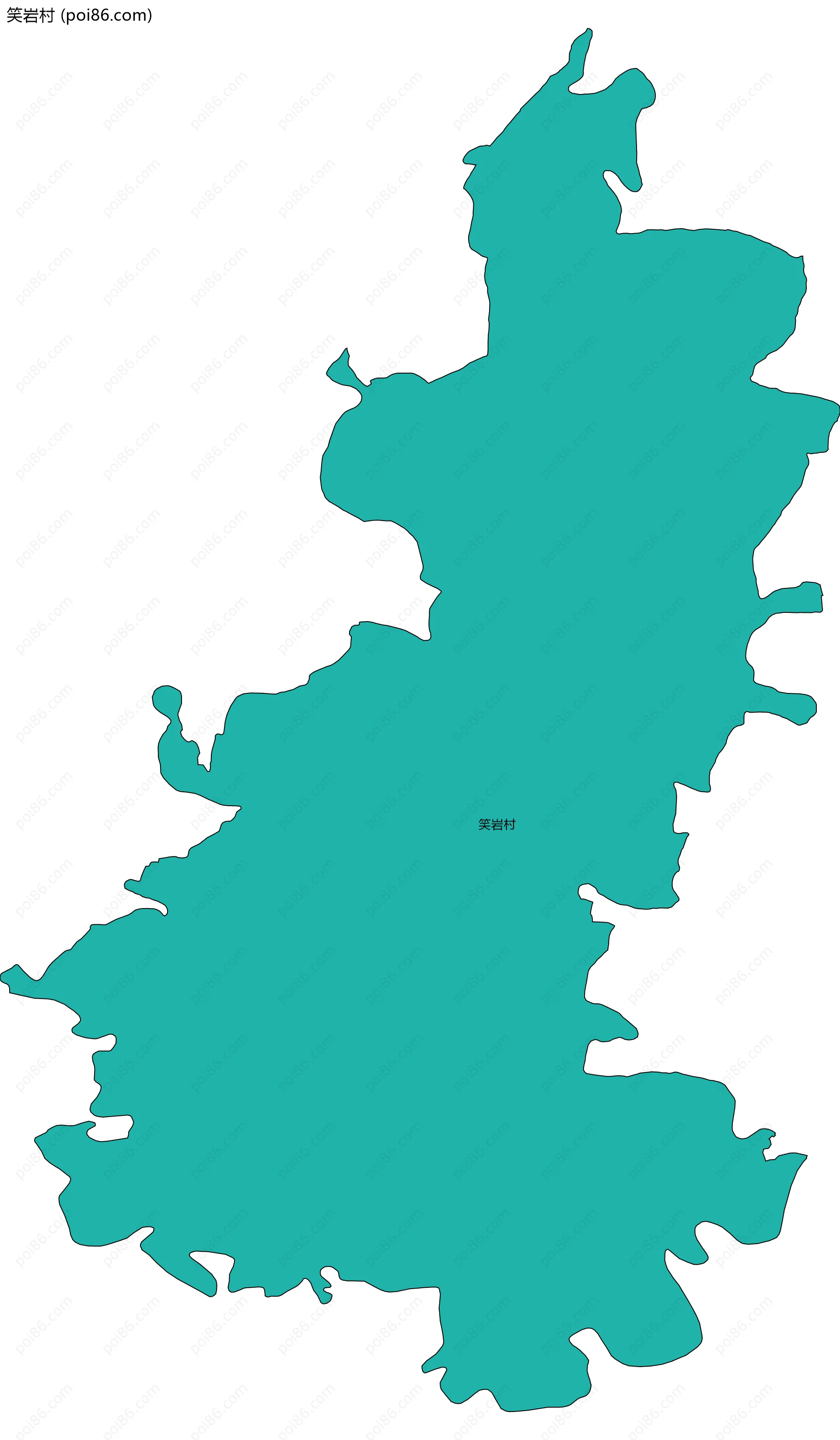 笑岩村边界地图