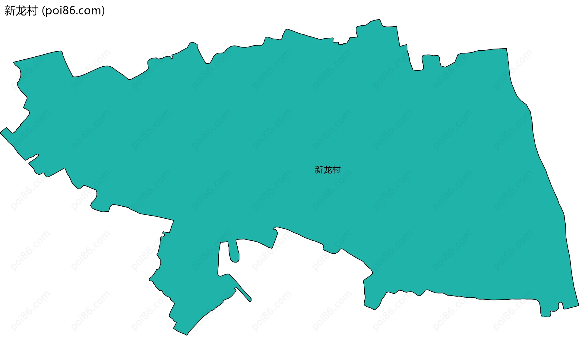 新龙村边界地图