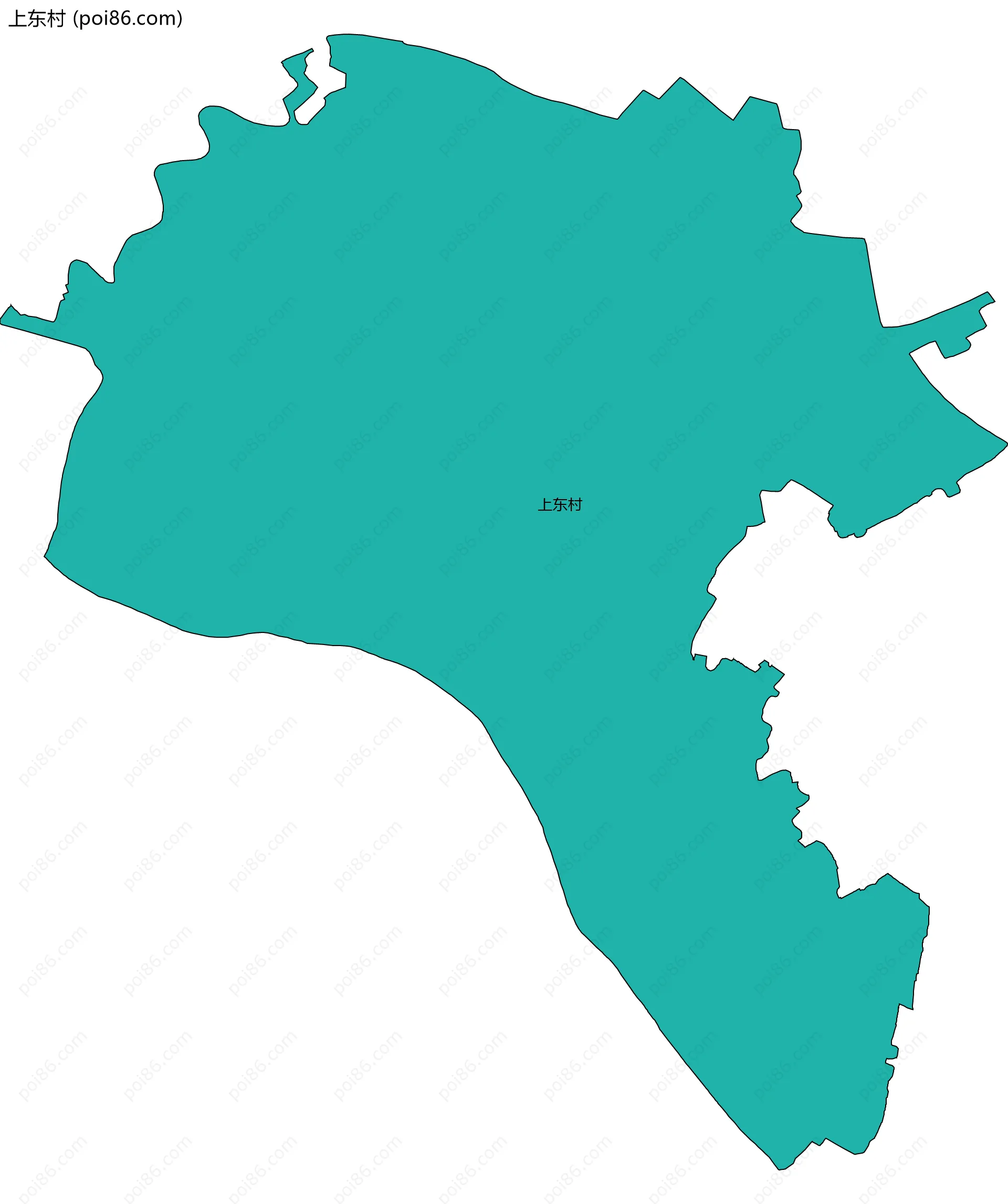 上东村边界地图
