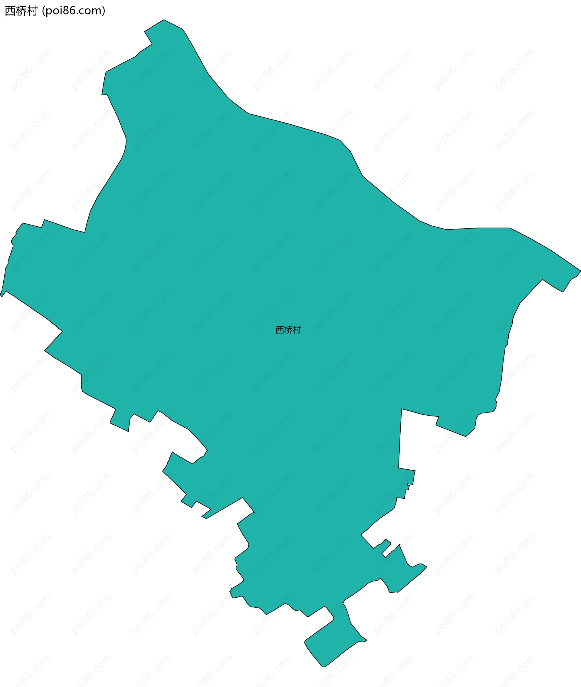 西桥村边界地图