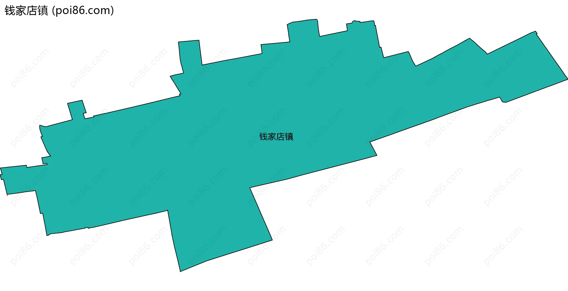 钱家店镇边界地图