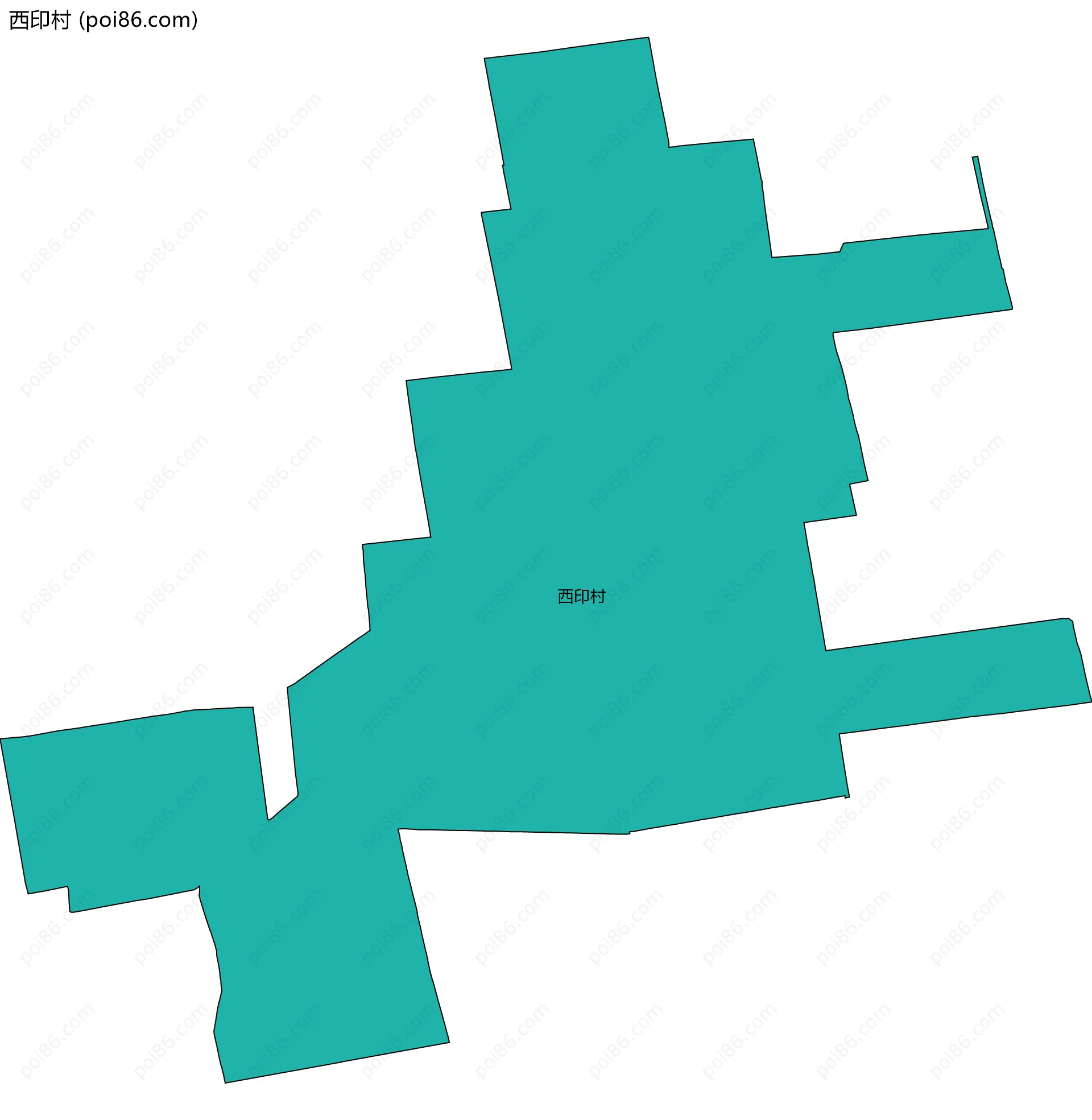 西印村边界地图