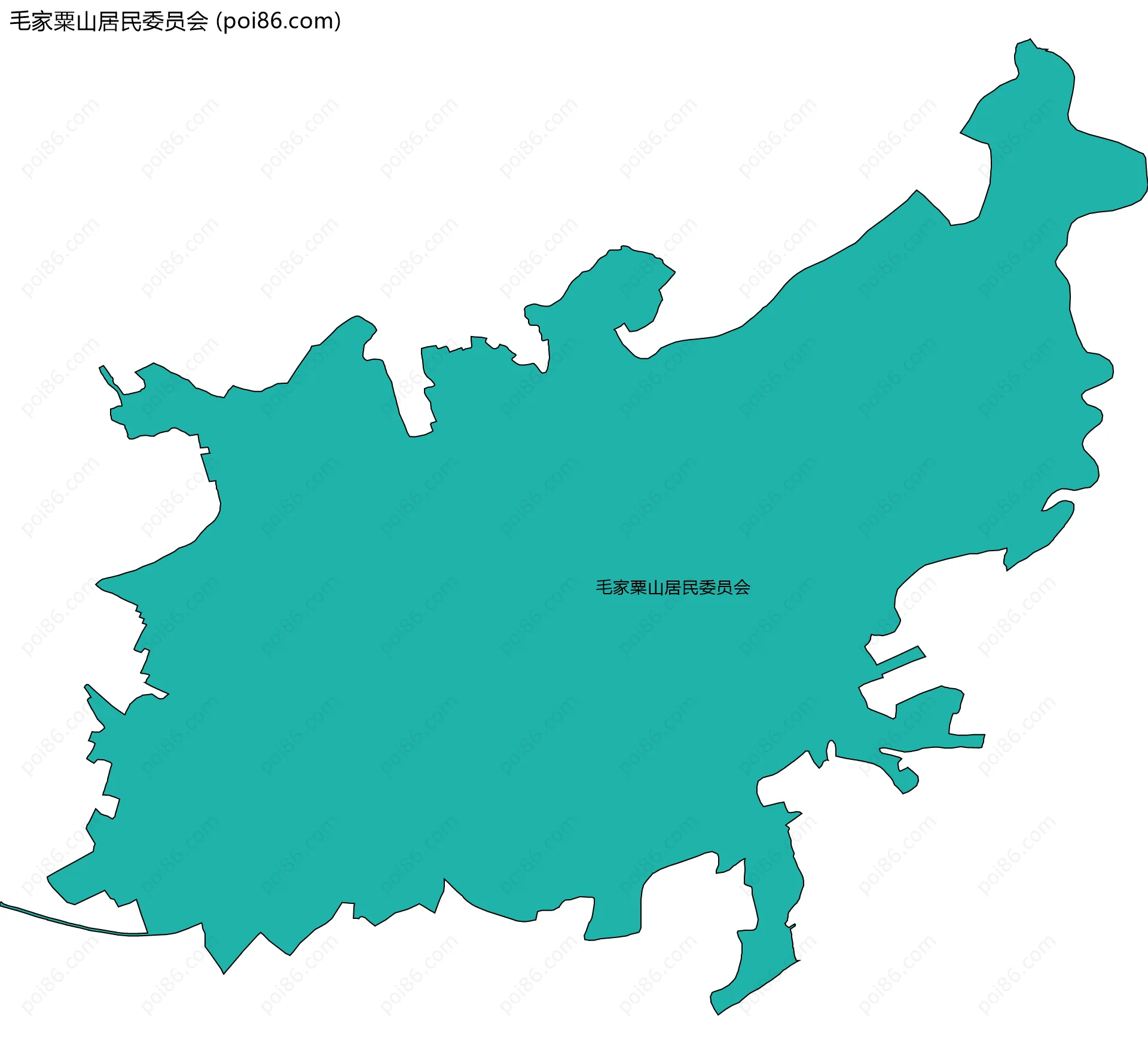 毛家粟山居民委员会边界地图