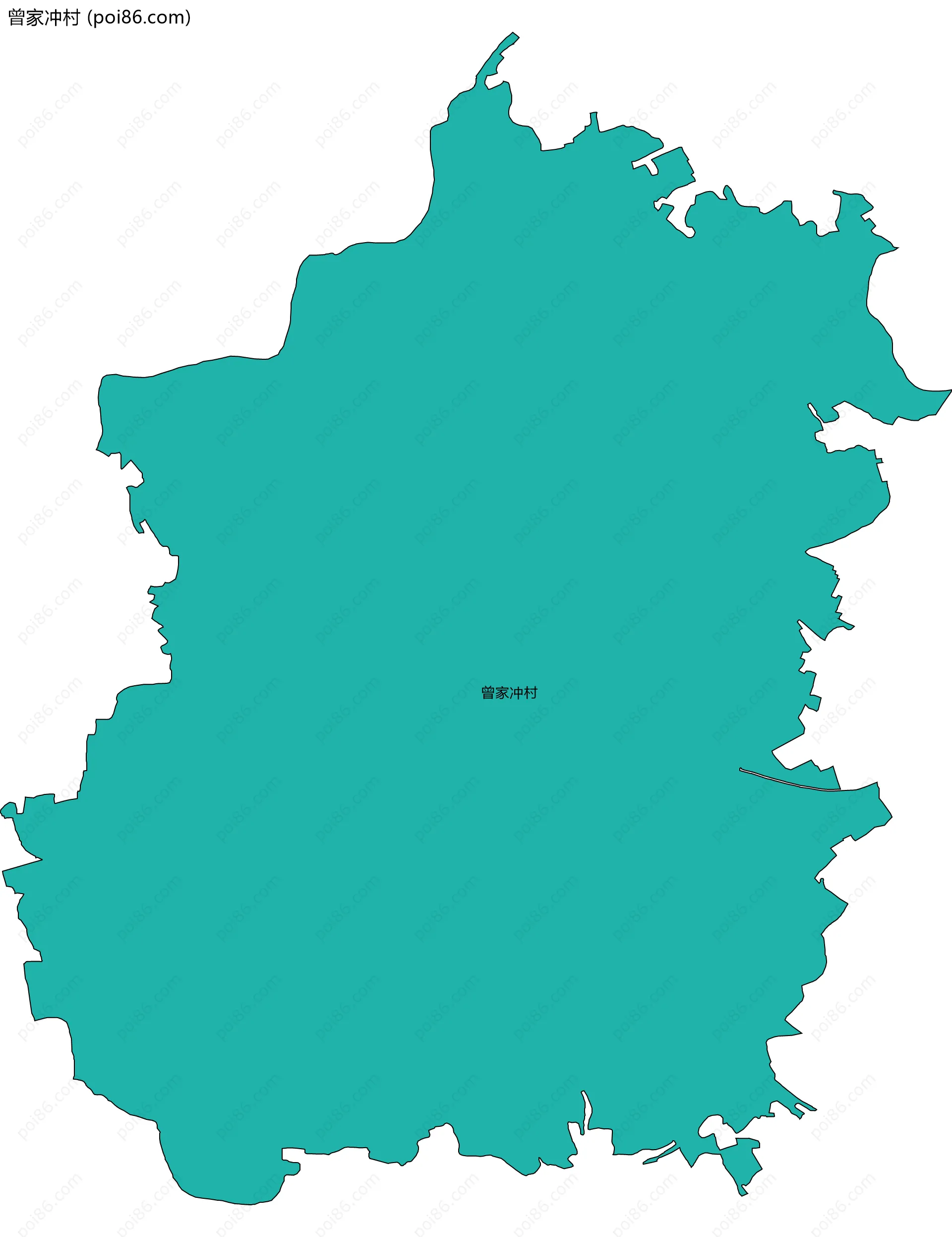 曾家冲村边界地图