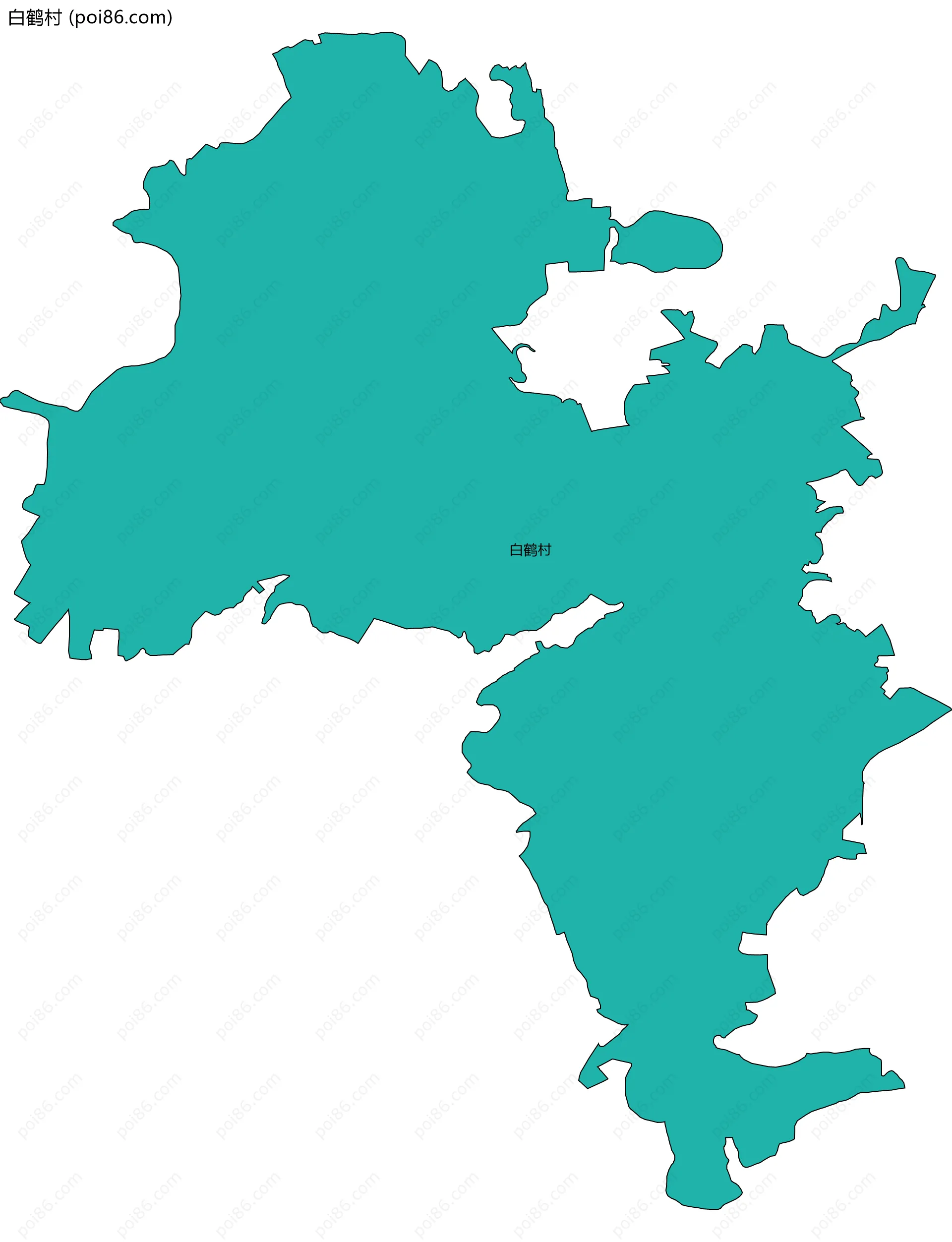 白鹤村边界地图