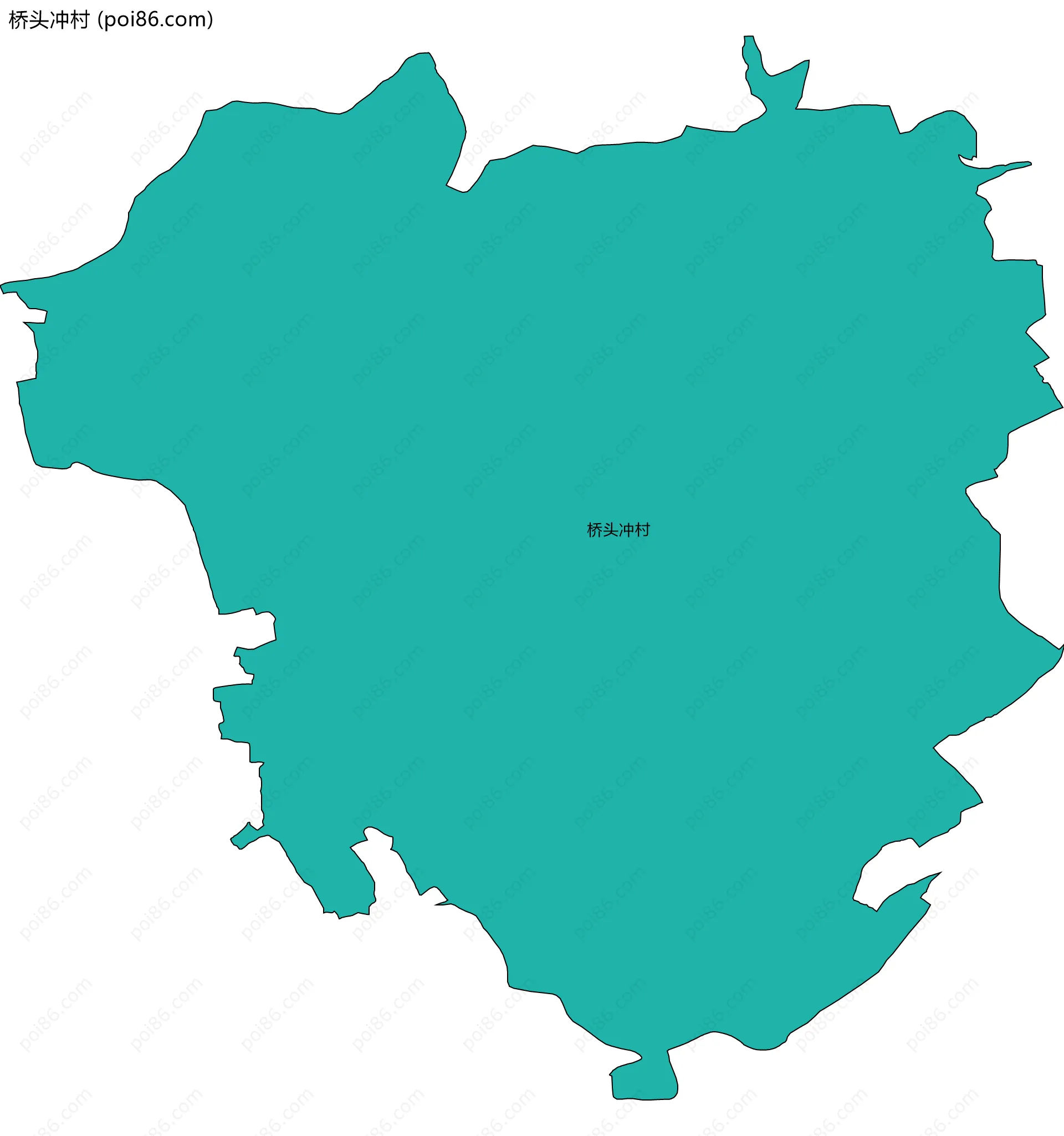 桥头冲村边界地图