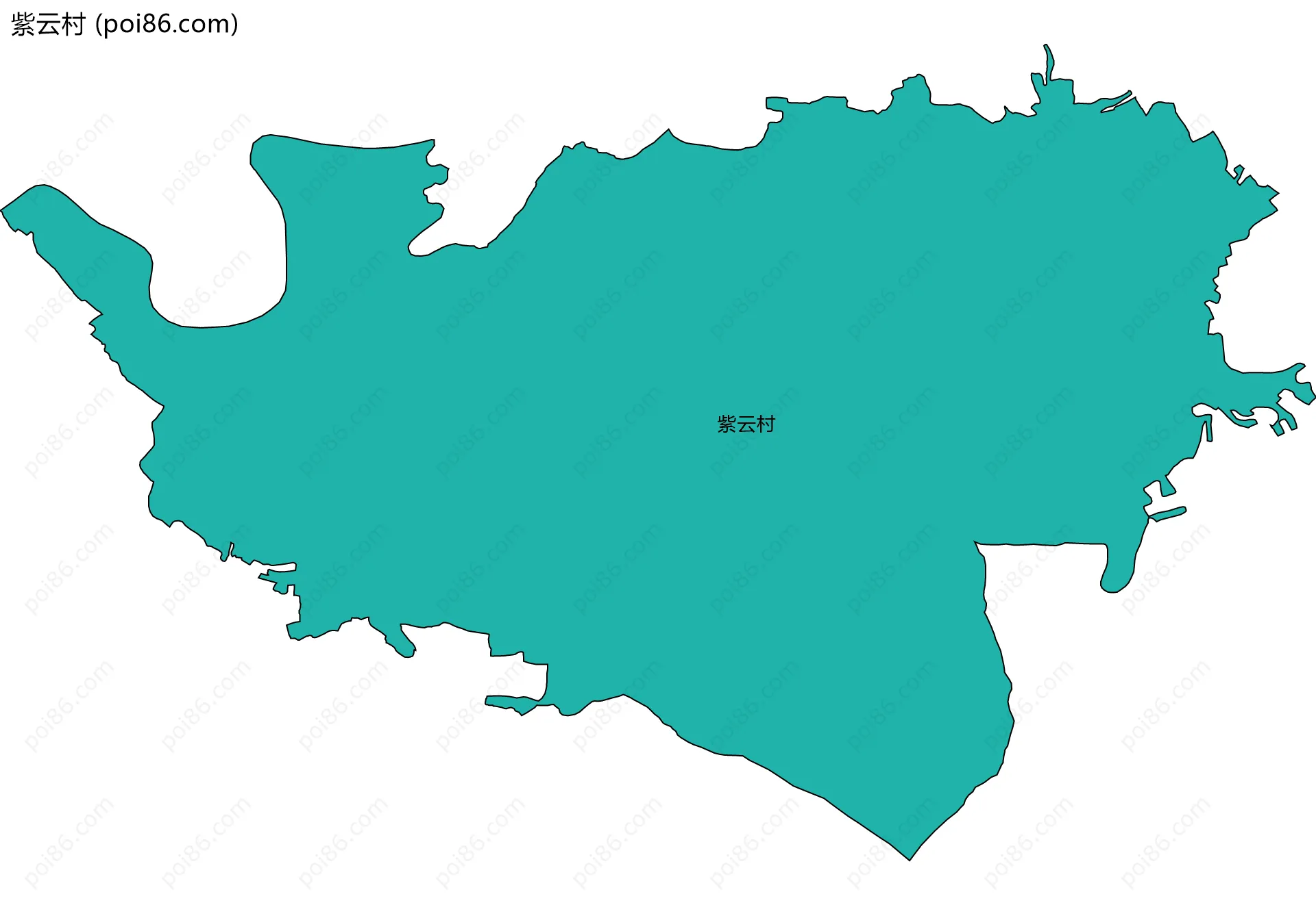 紫云村边界地图