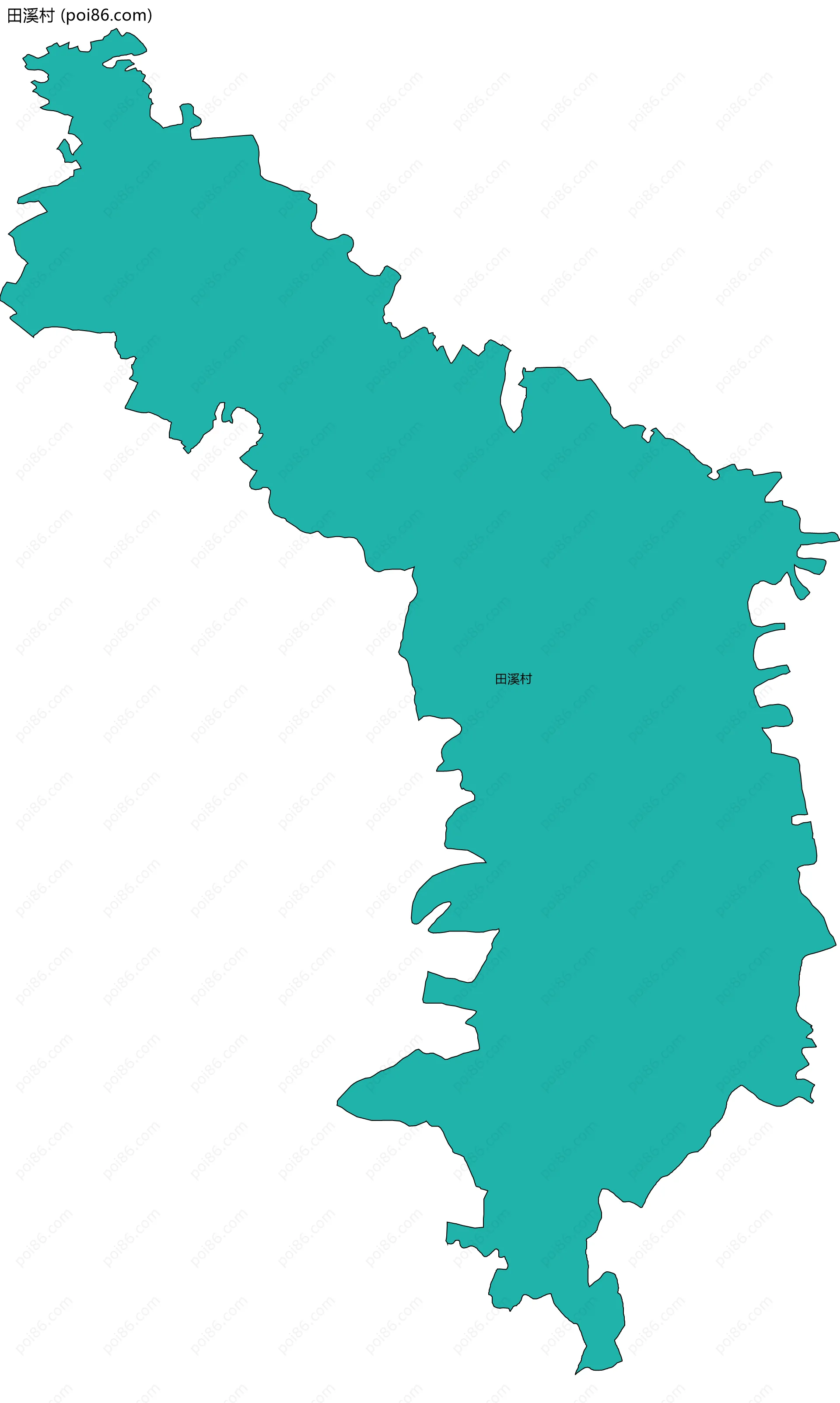 田溪村边界地图