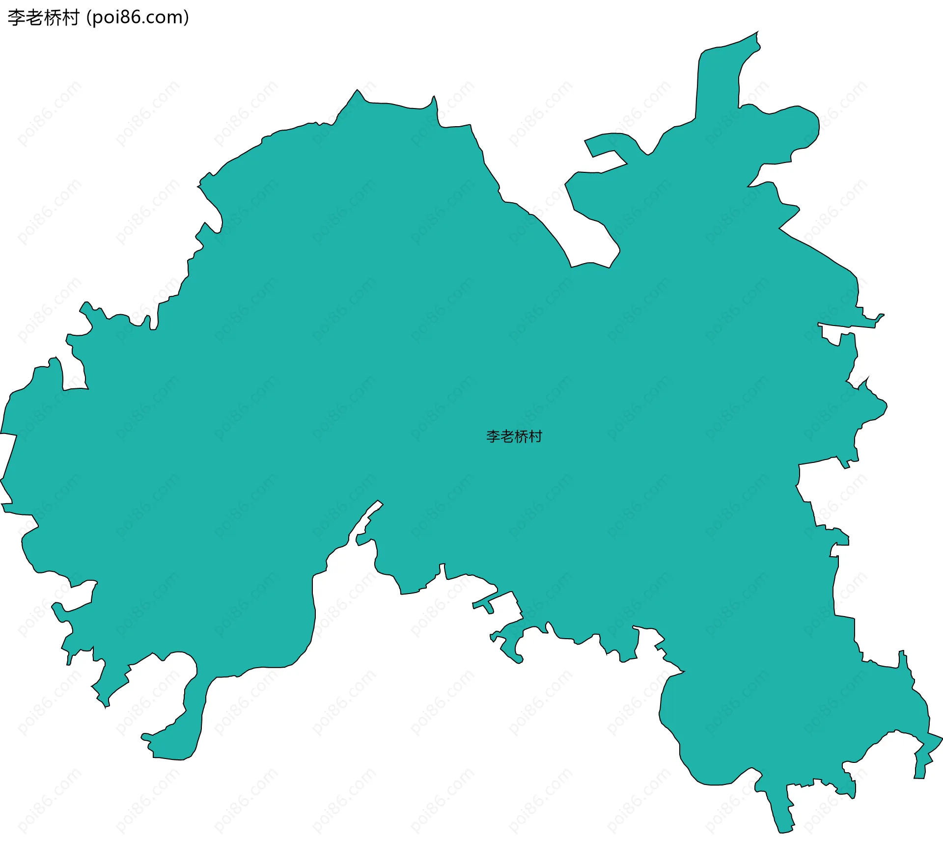 李老桥村边界地图