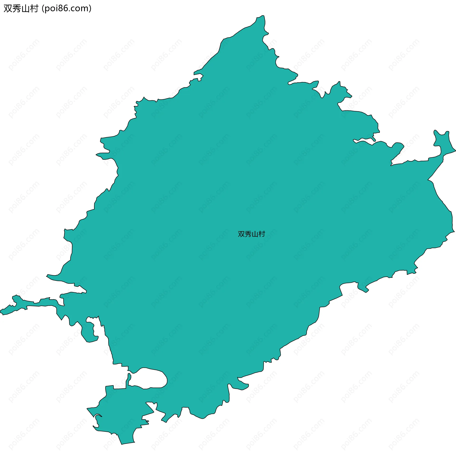 双秀山村边界地图