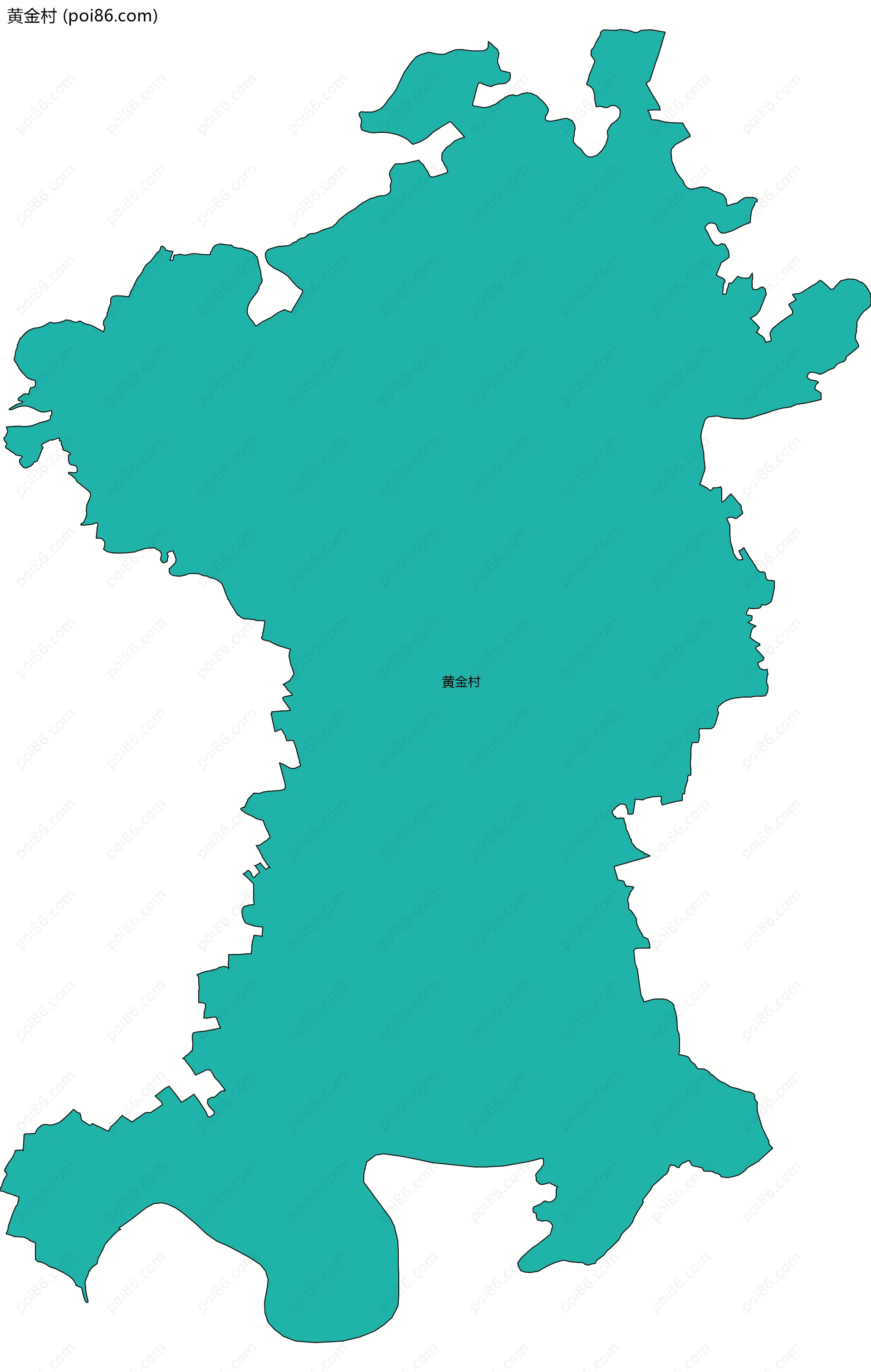黄金村边界地图