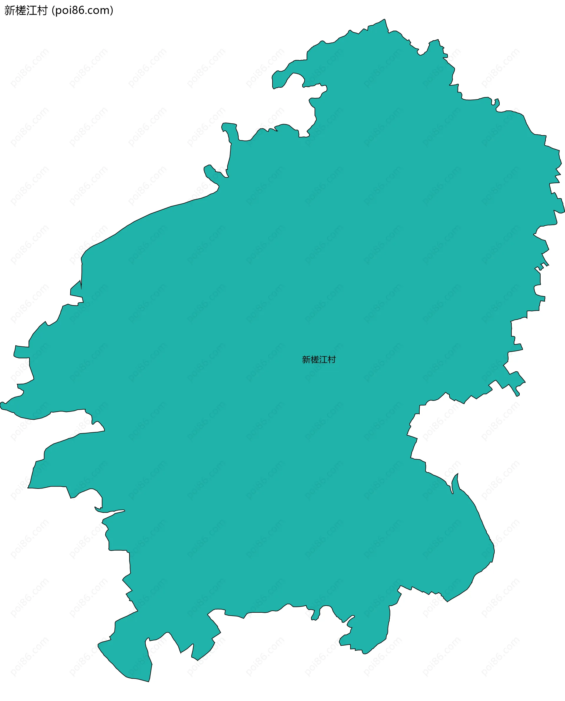 新槎江村边界地图