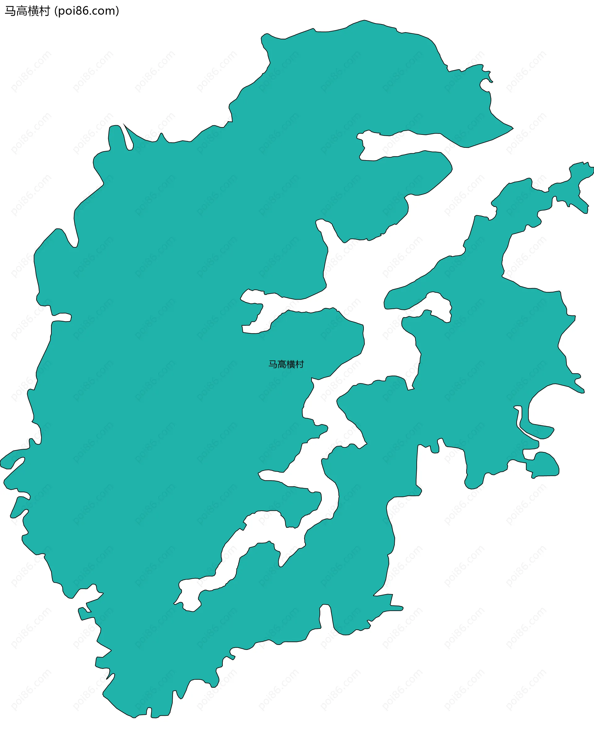 马高横村边界地图