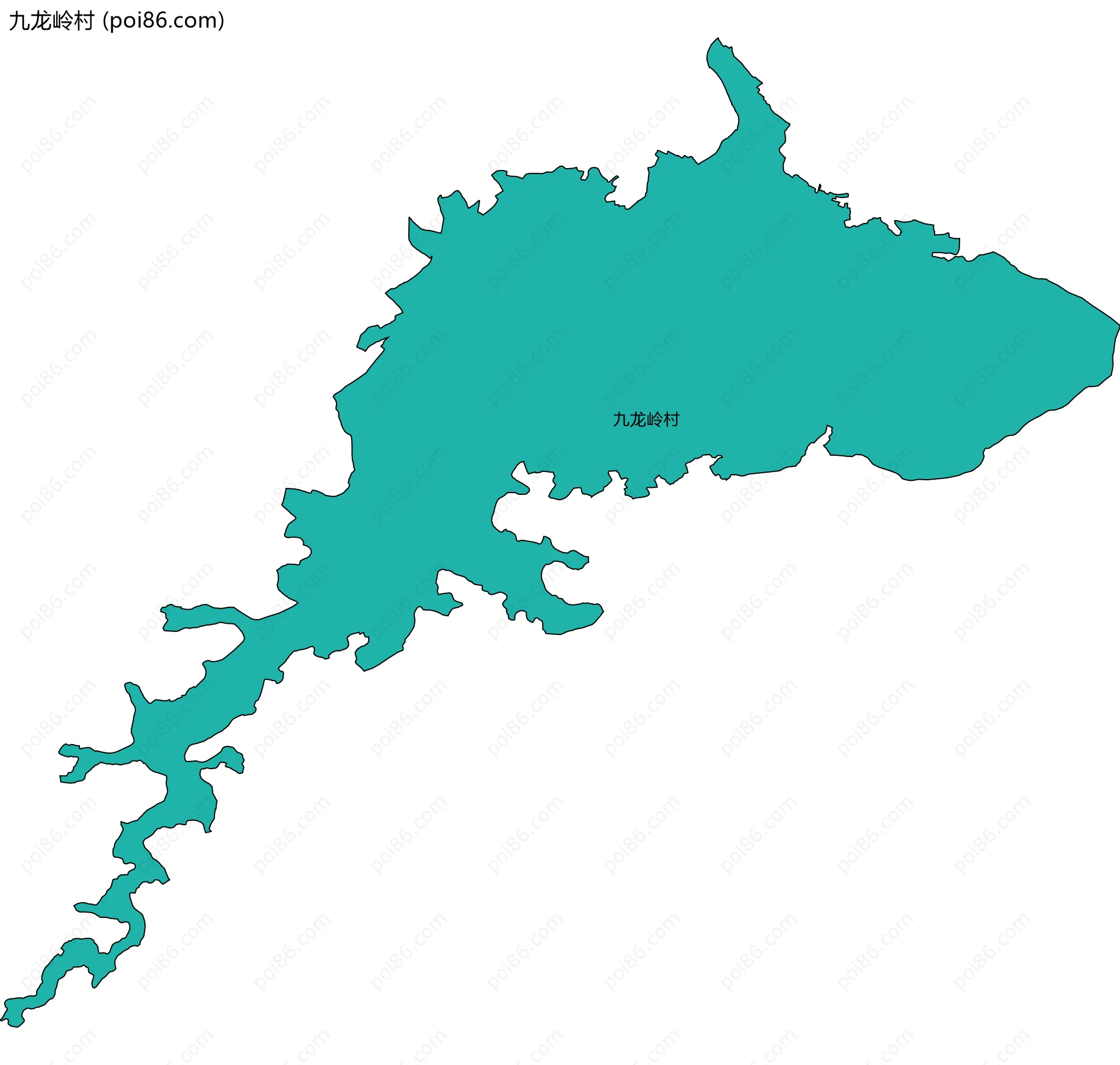 九龙岭村边界地图