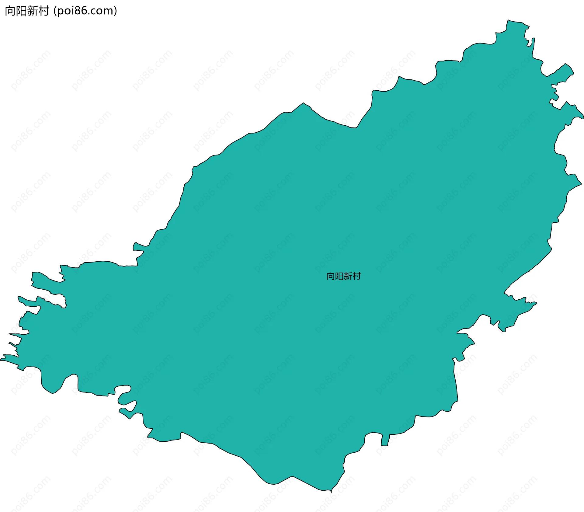 向阳新村边界地图