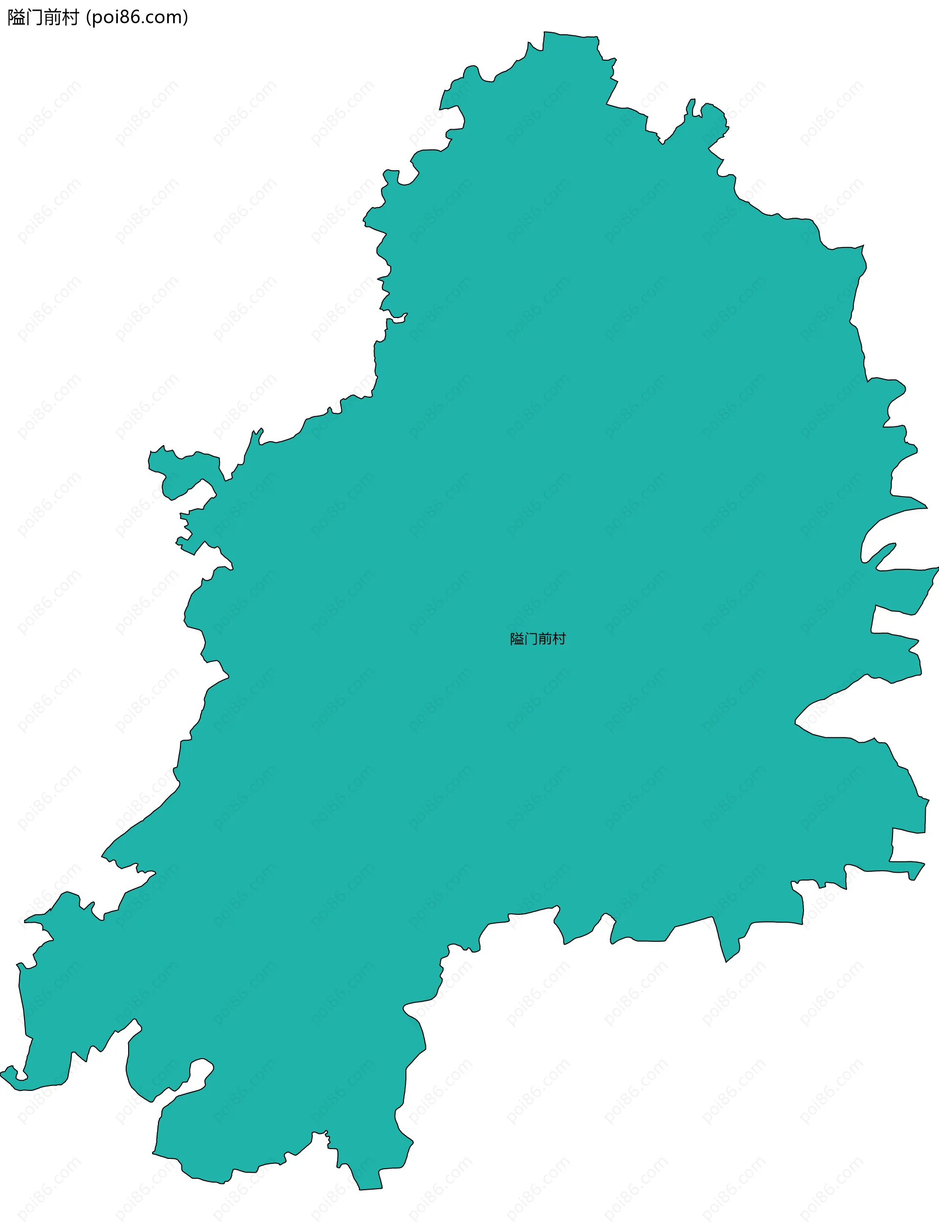 隘门前村边界地图