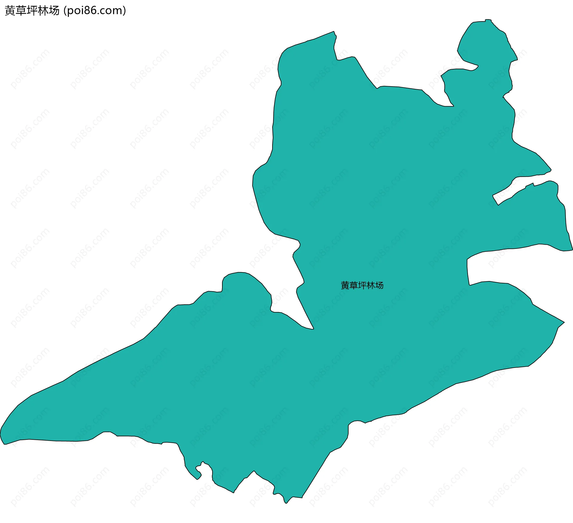 黄草坪林场边界地图