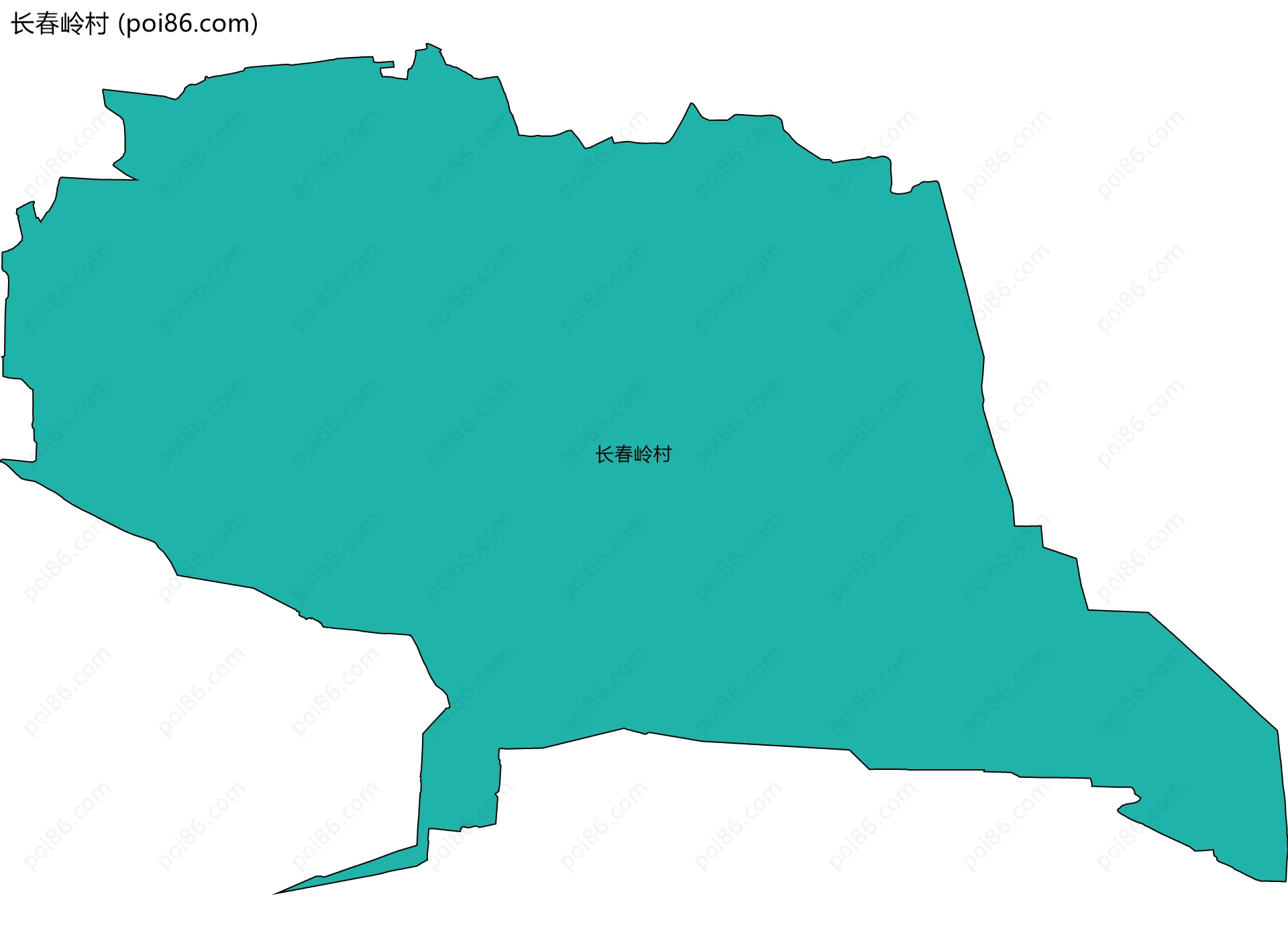 长春岭村边界地图