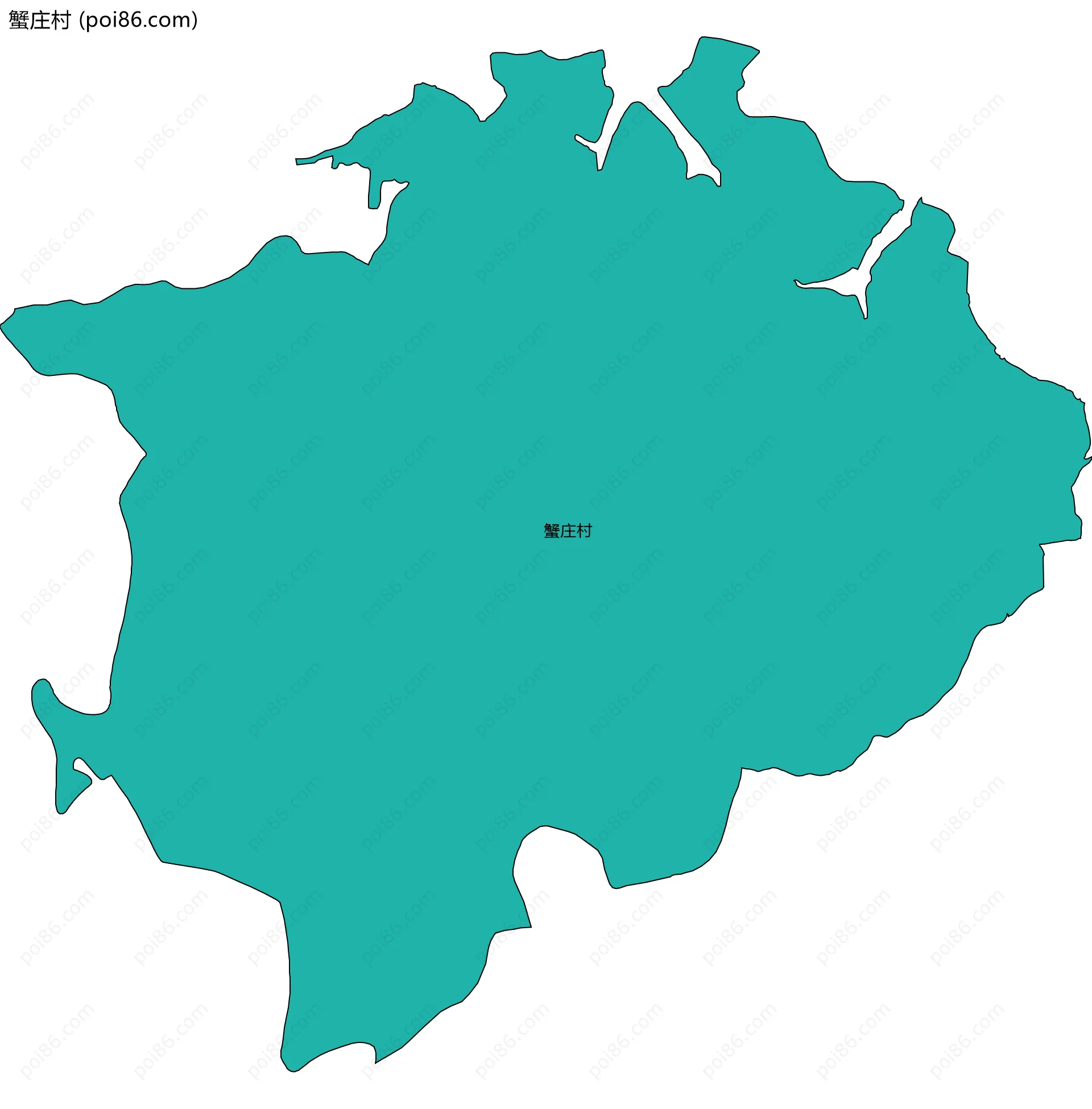 蟹庄村边界地图