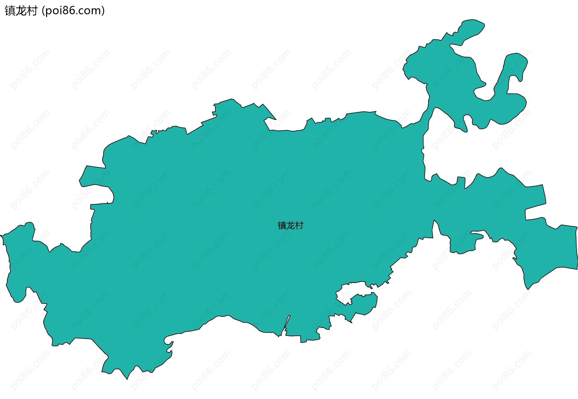 镇龙村边界地图