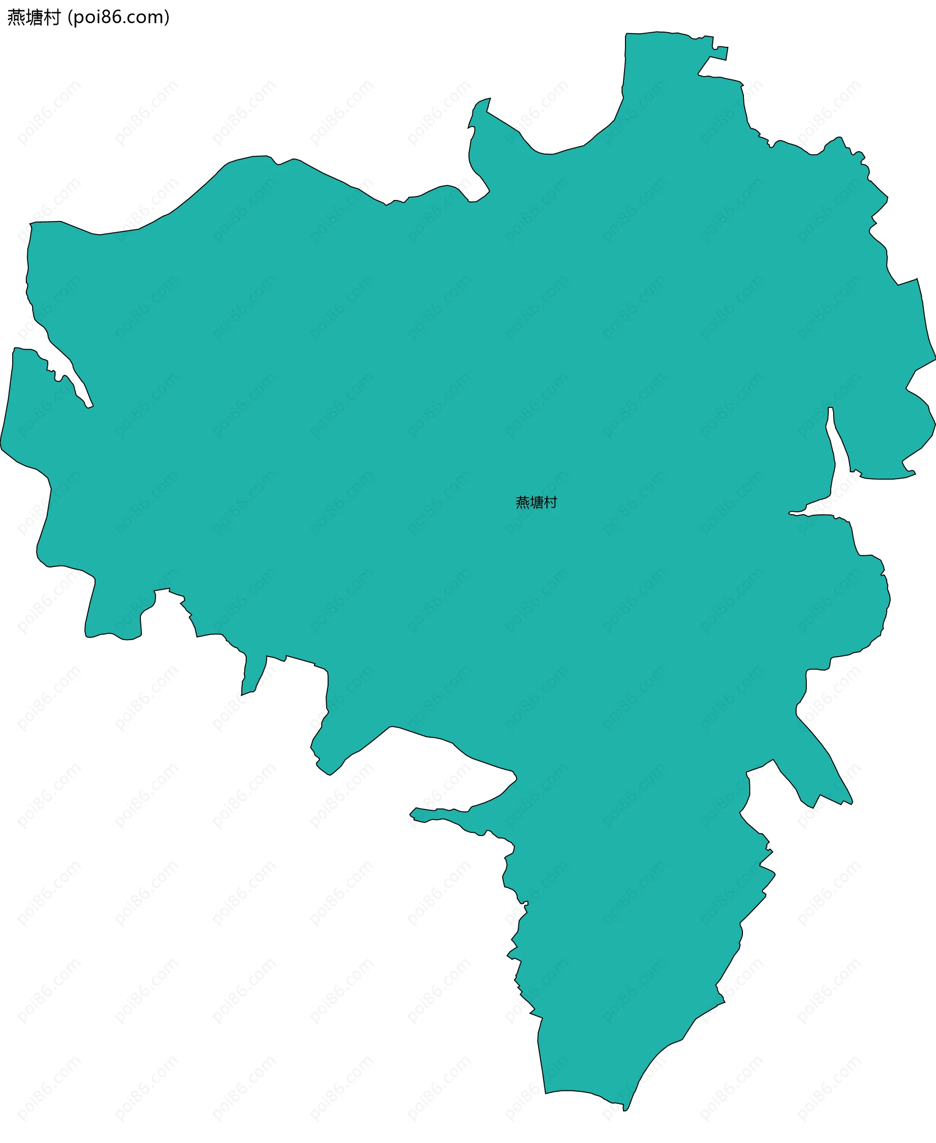 燕塘村边界地图