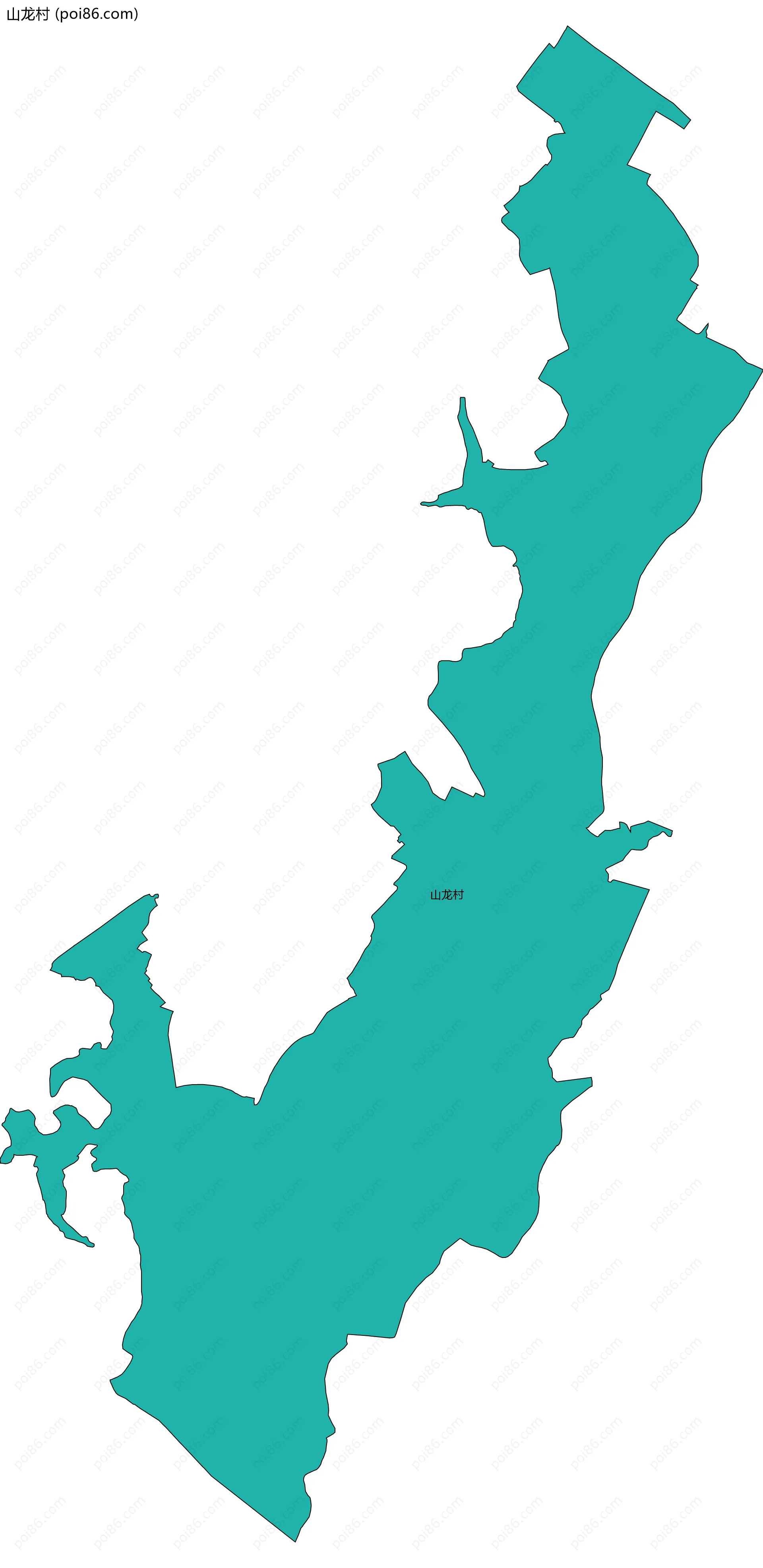 山龙村边界地图