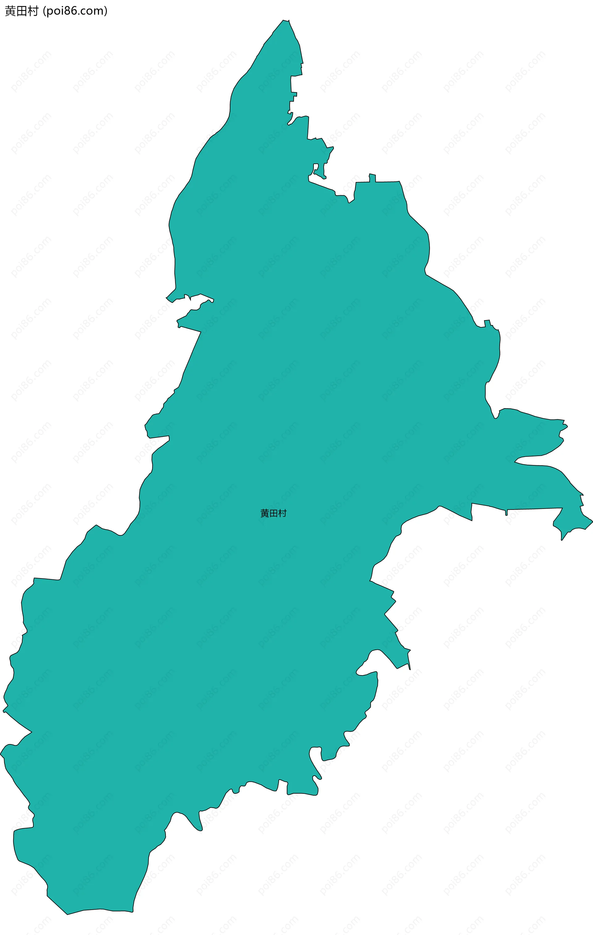 黄田村边界地图